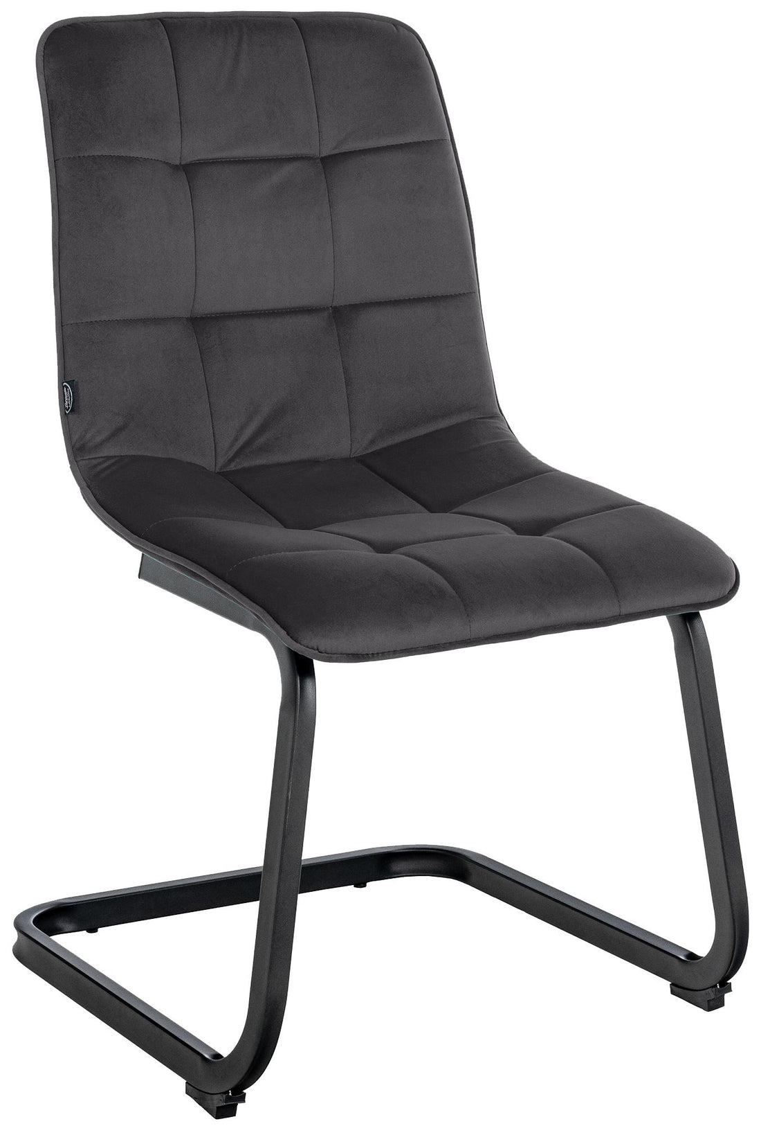 Fluwelen Eetkamerstoel - Dining Chair - Onderhoudsvriendelijk - Metalen Frame Kleur zwart