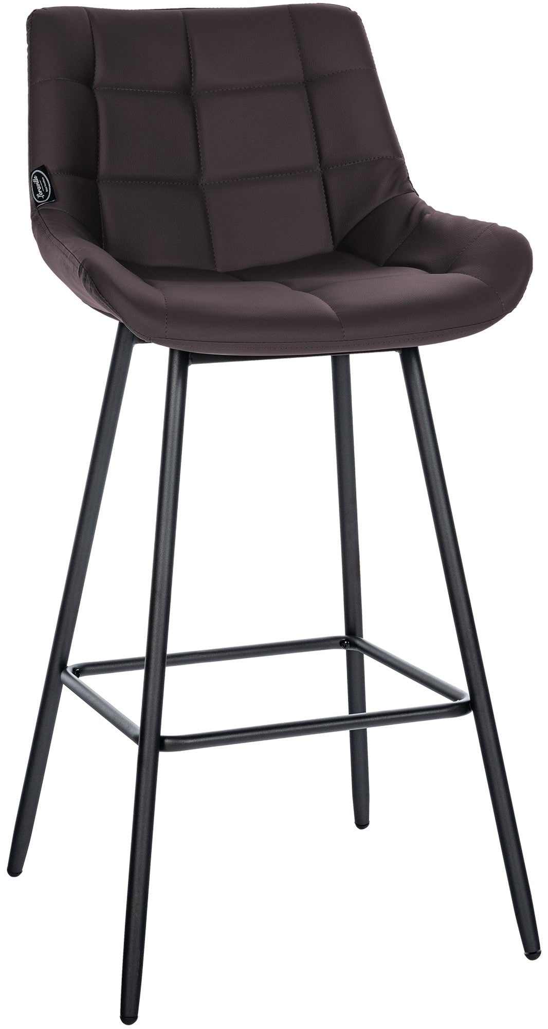Moderne Barstoel - Kruk - Comfortabel Zitcomfort, Fluweel of Kunstleer, Stevig Onderstel Kleur bruin Materiaal kunstleer