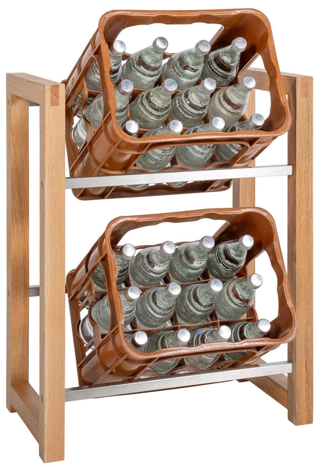 Krattenrek Eik, Drankenhouder, Makkelijk Toegankelijk - Voor 2 Kisten Kleur eiken