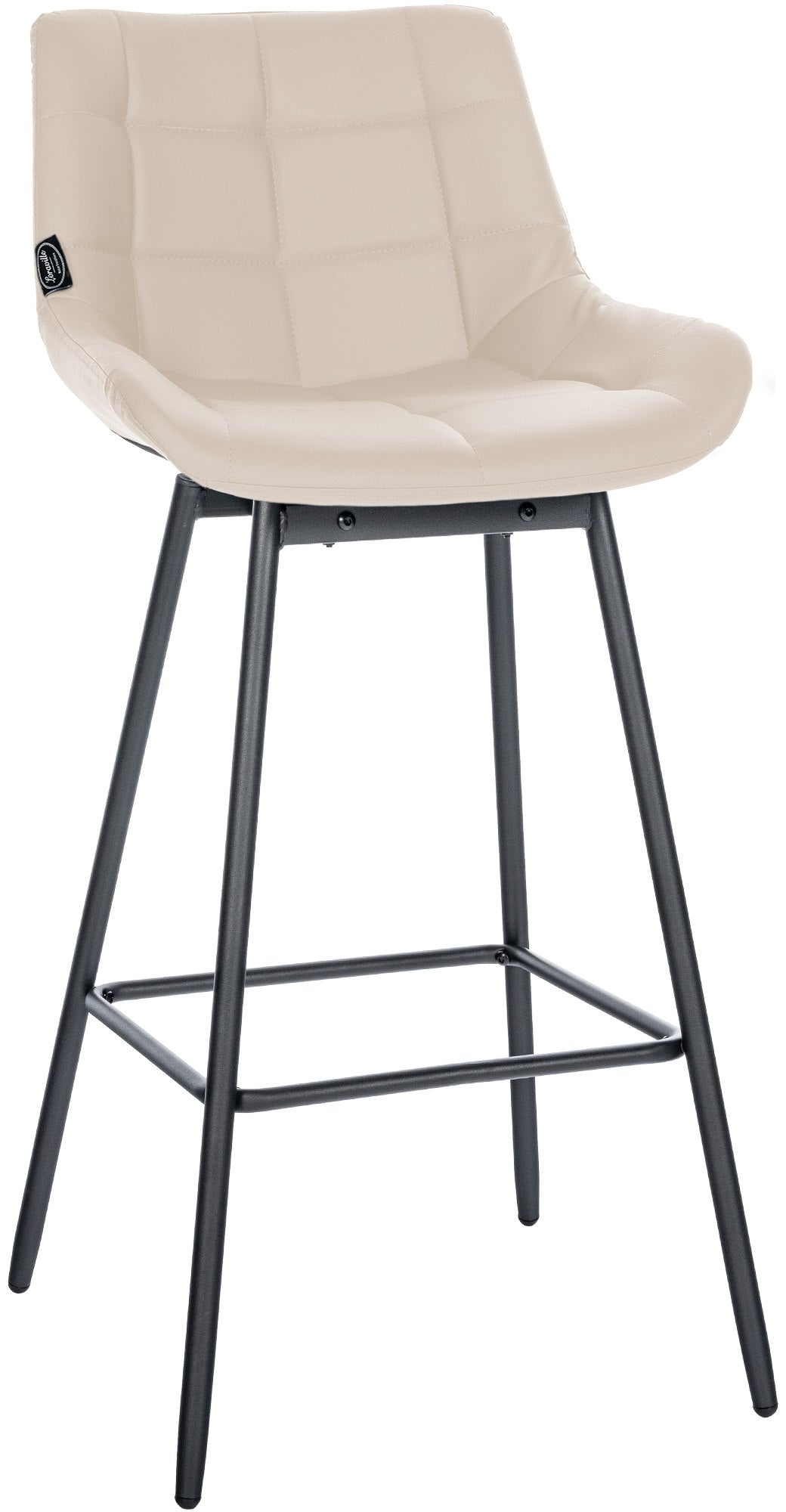Draaibare Barstoel - Kruk - Luxe Fluweel, Comfortabel & Modern Design Kleur grijs Materiaal kunstleer