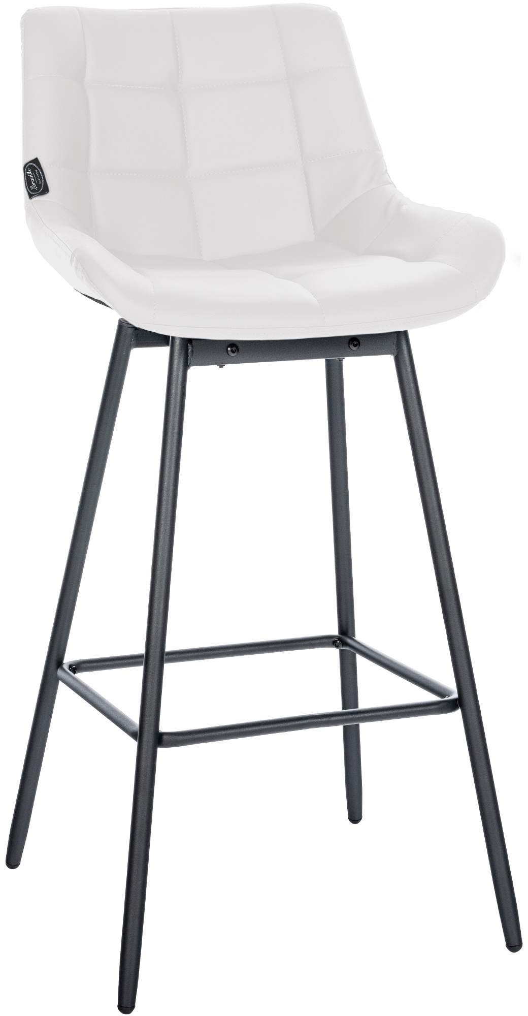 Draaibare Barkruk, Roterende Zit, Maximaal Comfort - Fluweel of Kunstleer Kleur wit