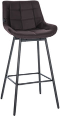 Draaibare Barstoel - Kruk - Luxe Fluweel, Comfortabel & Modern Design Kleur bruin Materiaal kunstleer