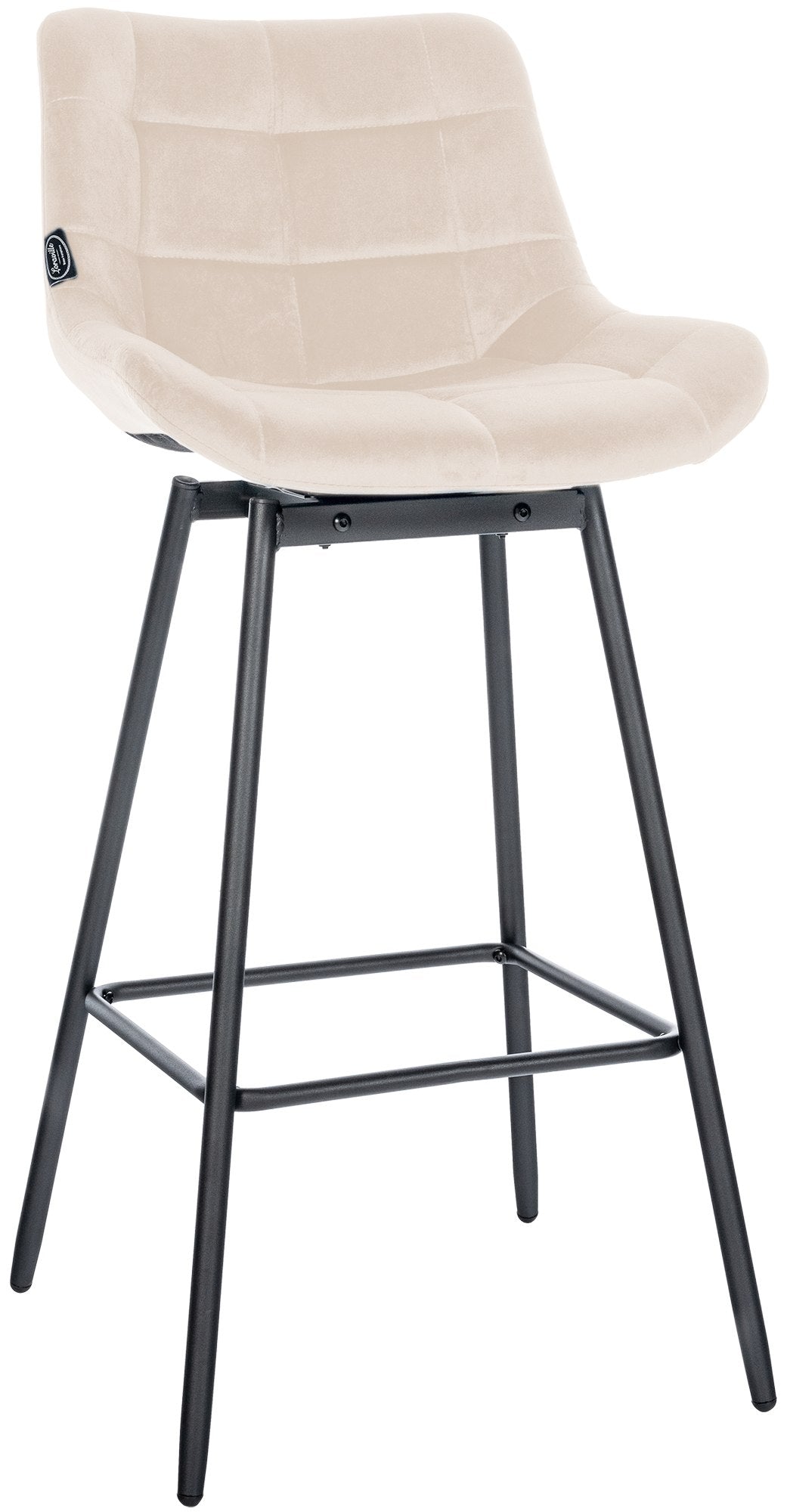 Draaibare Barkruk - Rotatiekruk - Elegante Zithoek, Opvouwbaar Design Kleur crème