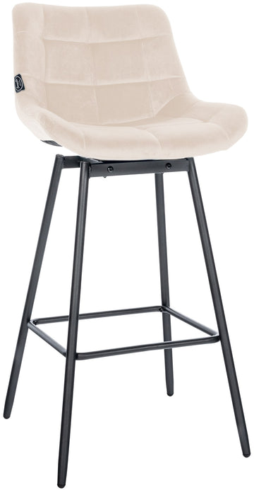 Draaibare Barkruk - Rotatiekruk - Elegante Zithoek, Opvouwbaar Design Kleur crème
