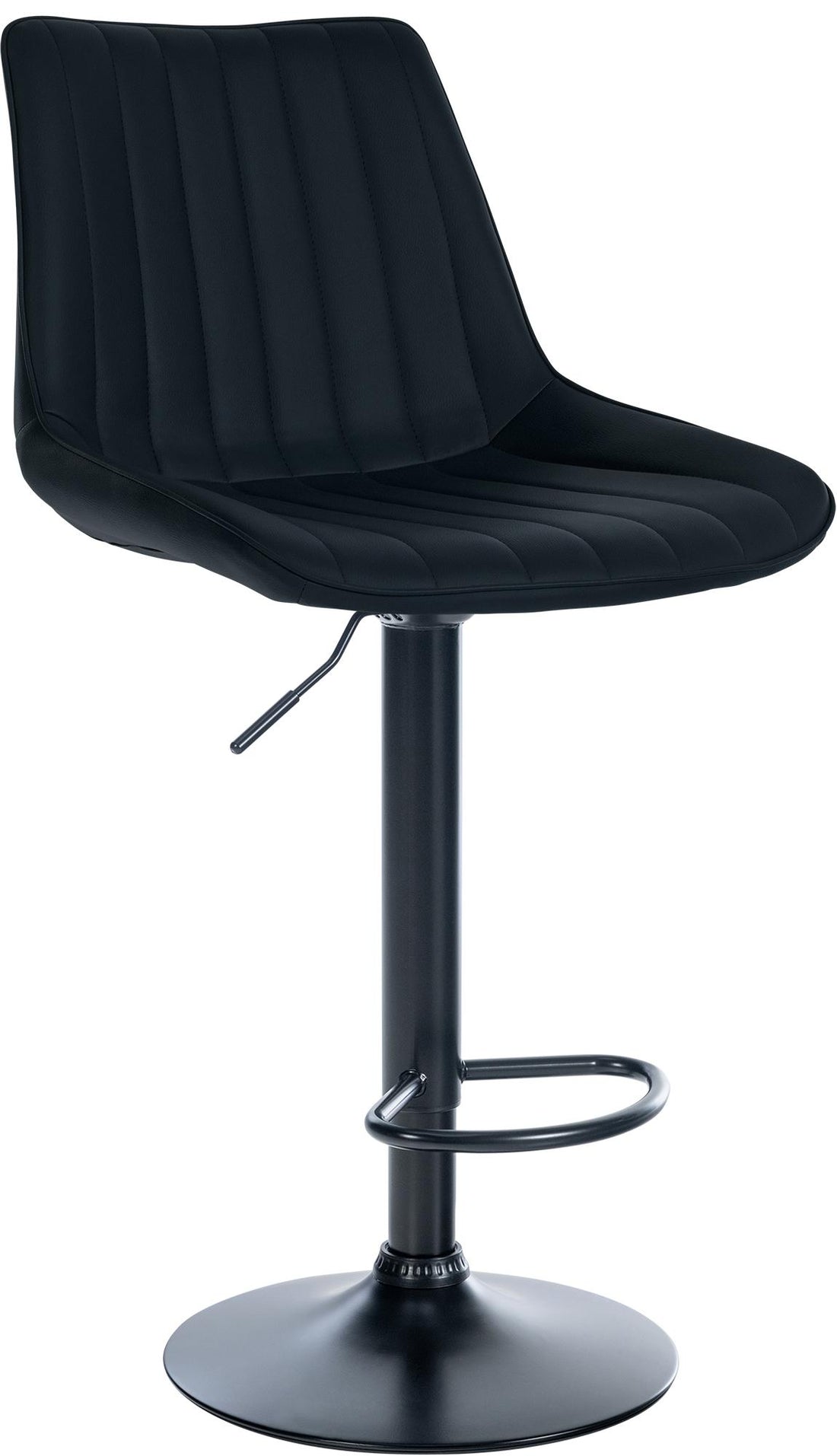 Moderne Kunstleren Barkruk - Stijlvolle Barstoel - Fantastisch Zitcomfort, 360° Draaibaar Kleur zwart Onderstel Kleur zwart