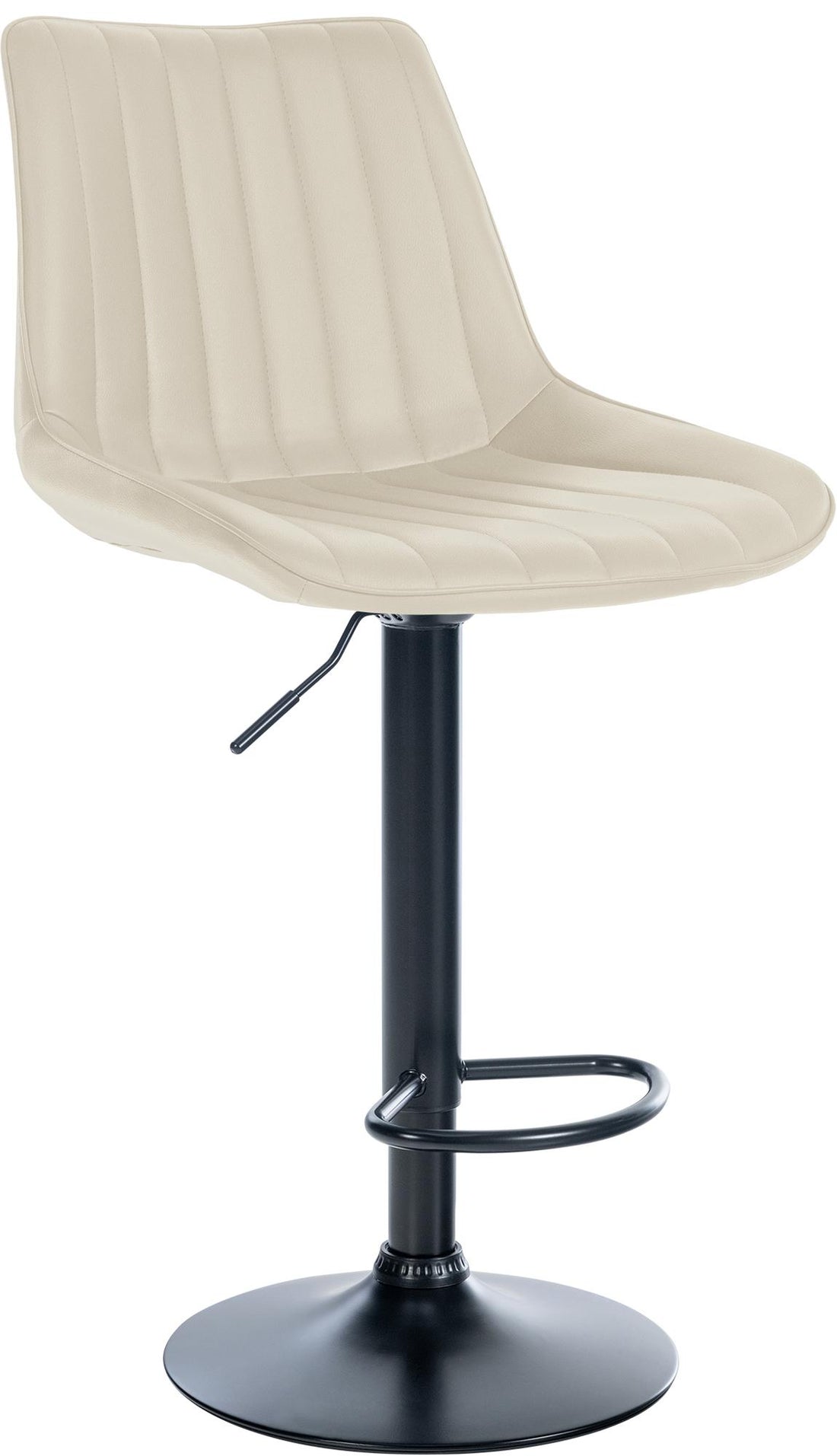 Moderne Kunstleren Barkruk - Stijlvolle Barstoel - Fantastisch Zitcomfort, 360° Draaibaar Kleur zwart Onderstel Kleur zwart