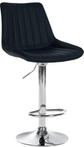 Moderne Kunstleren Barkruk - Stijlvolle Barstoel - Fantastisch Zitcomfort, 360° Draaibaar Kleur zwart Onderstel Kleur chroom