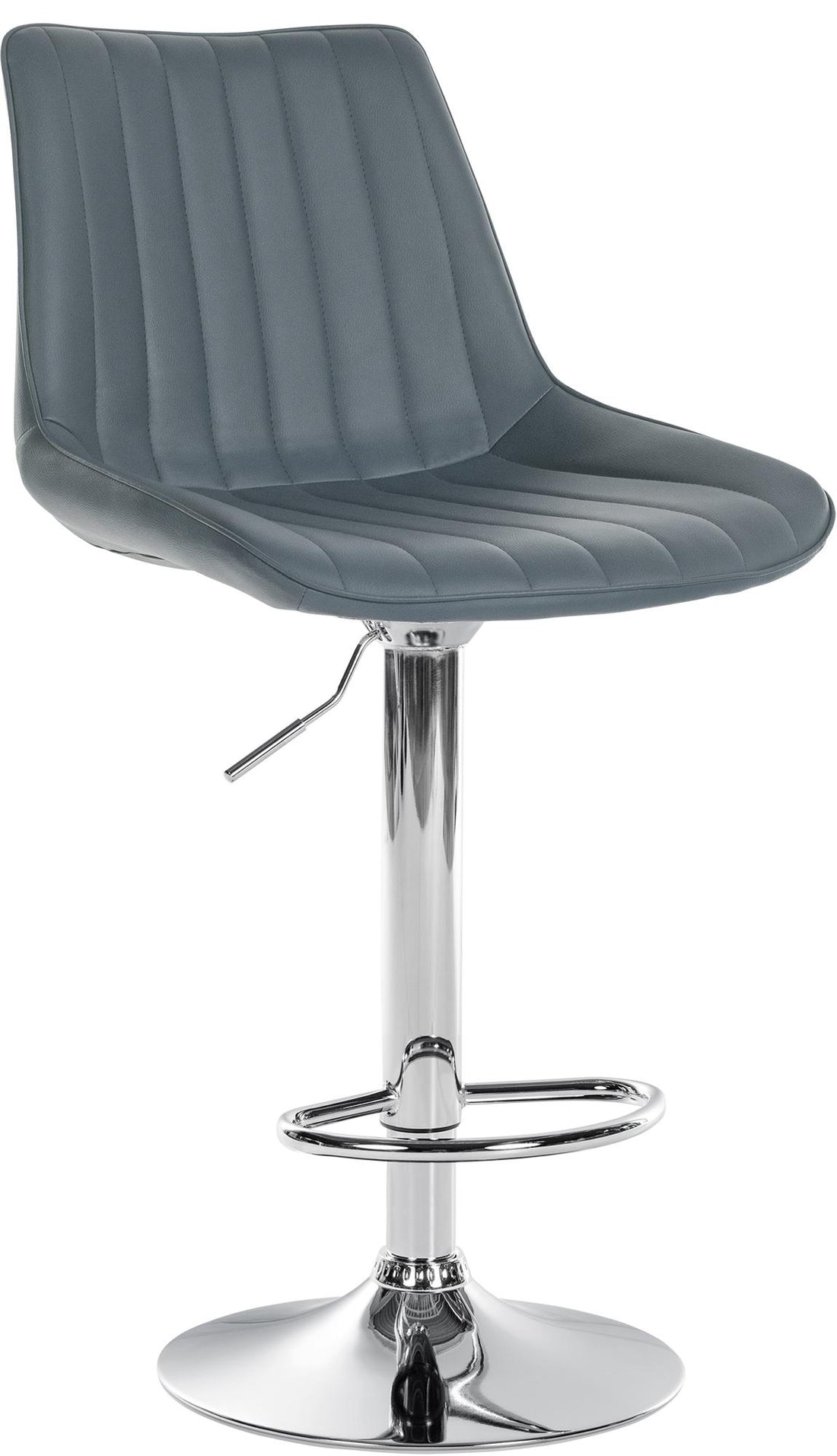 Kunstleren Barkruk - Kruk - Ergonomisch Comfort & 360° Draaibaarheid Kleur grijs
