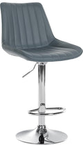 Kunstleren Barkruk - Kruk - Ergonomisch Comfort & 360° Draaibaarheid Kleur grijs