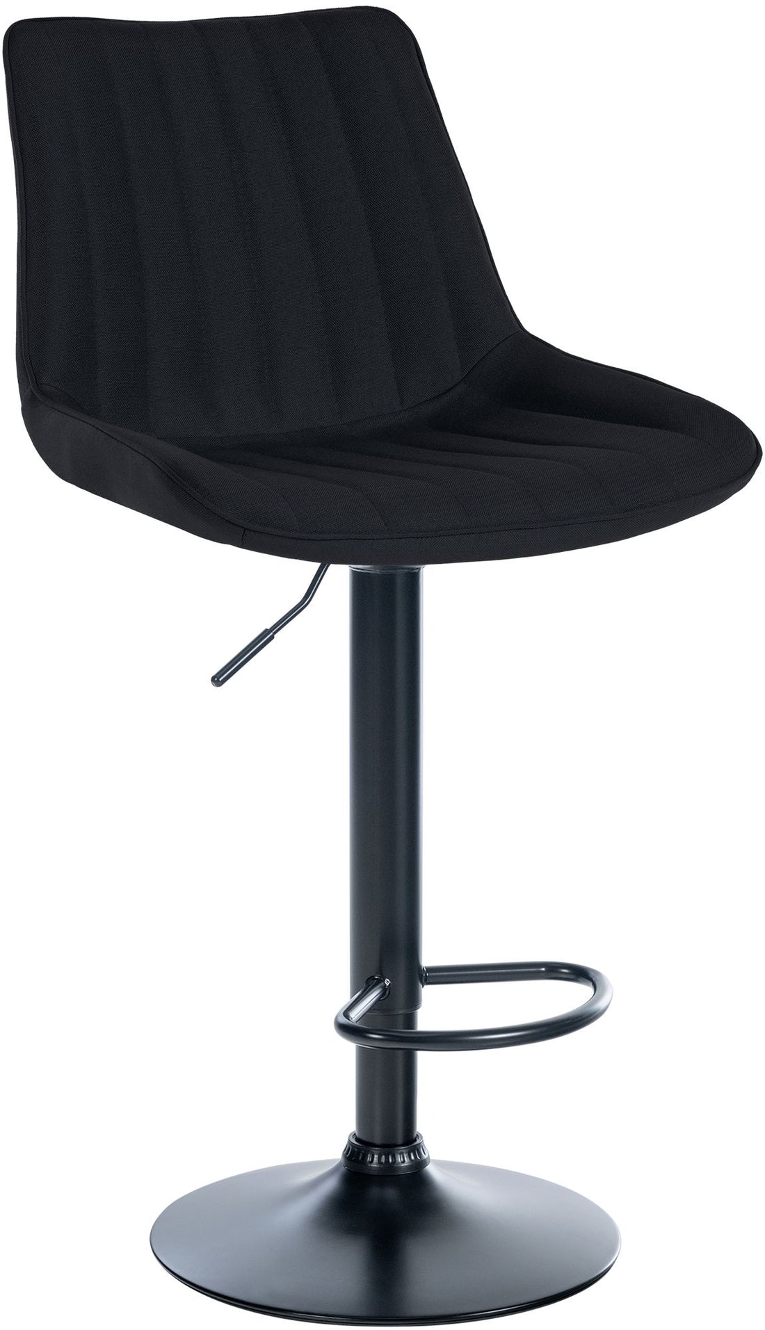 Moderne Barkruk - Stoffen Kruk - Fantastisch Zitcomfort Kleur zwart Onderstel Kleur zwart