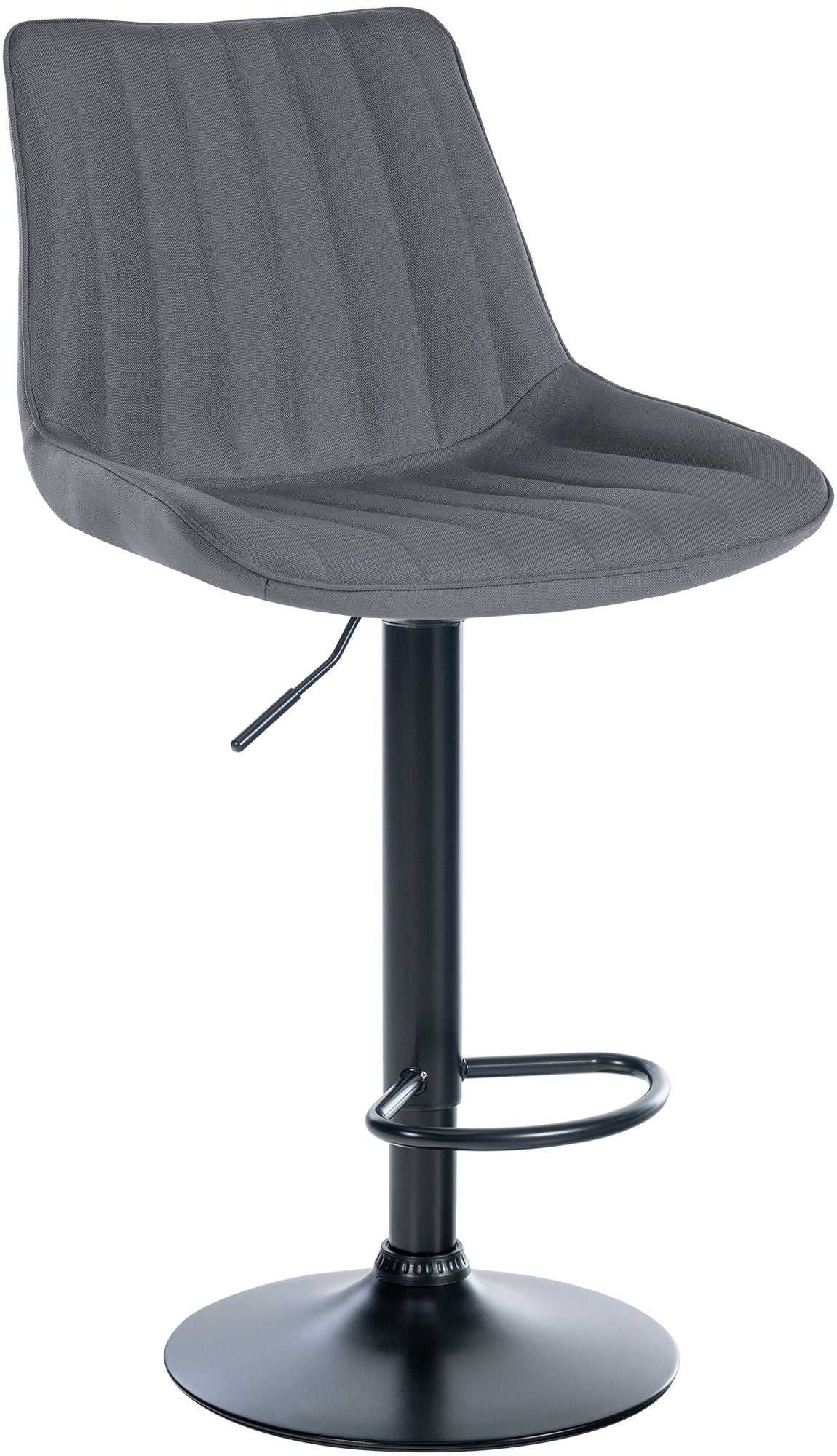 Verstelbare Barkruk - Barstoel - Comfortabele Stoffen Zitting & 360° Draaibaarheid Kleur grijs
