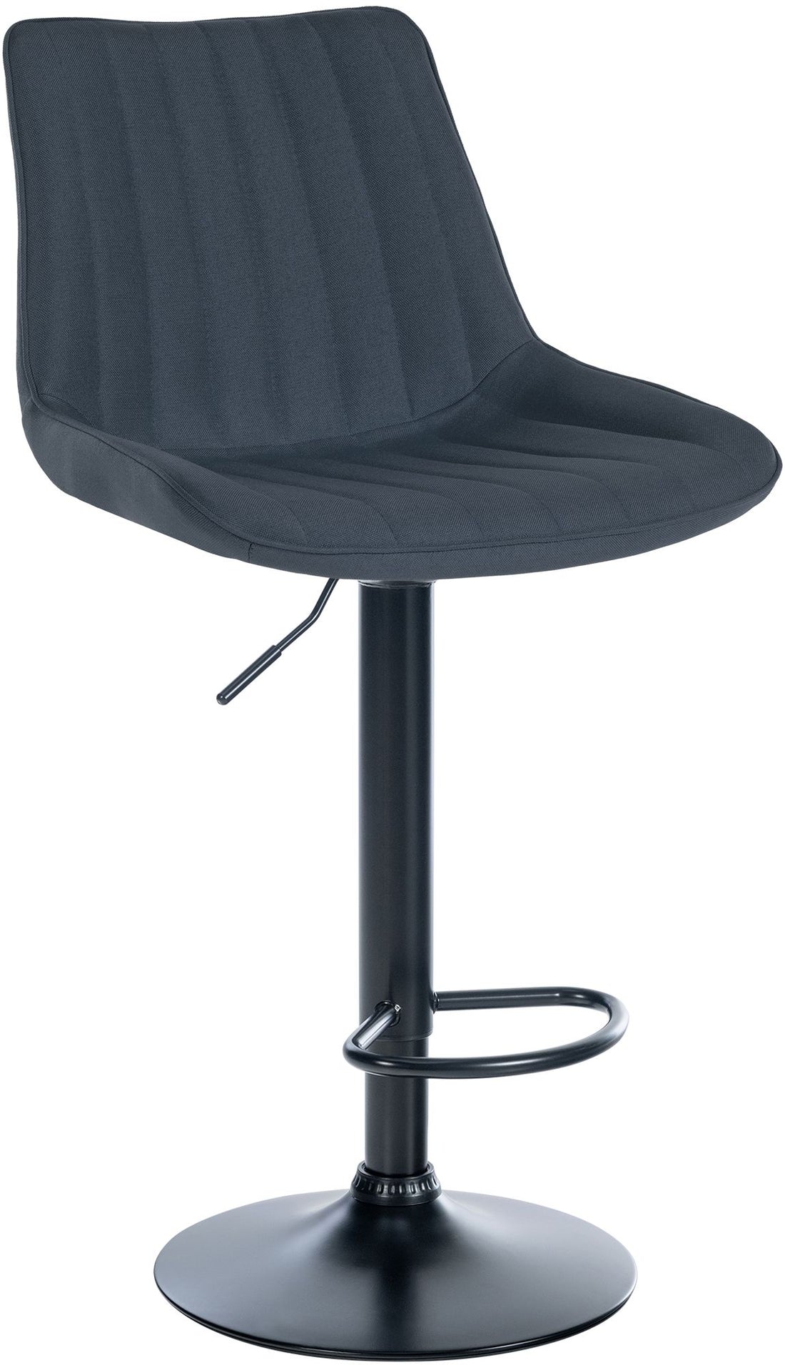 Barkruk met Stoffen Bekleding - Barstoel - Ergonomisch Zitcomfort, Stijlvol en Onderhoudsvriendelijk Kleur donkergrijs