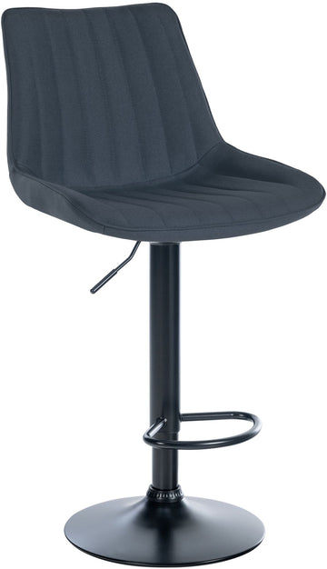 Barkruk met Stoffen Bekleding - Barstoel - Ergonomisch Zitcomfort, Stijlvol en Onderhoudsvriendelijk Kleur donkergrijs