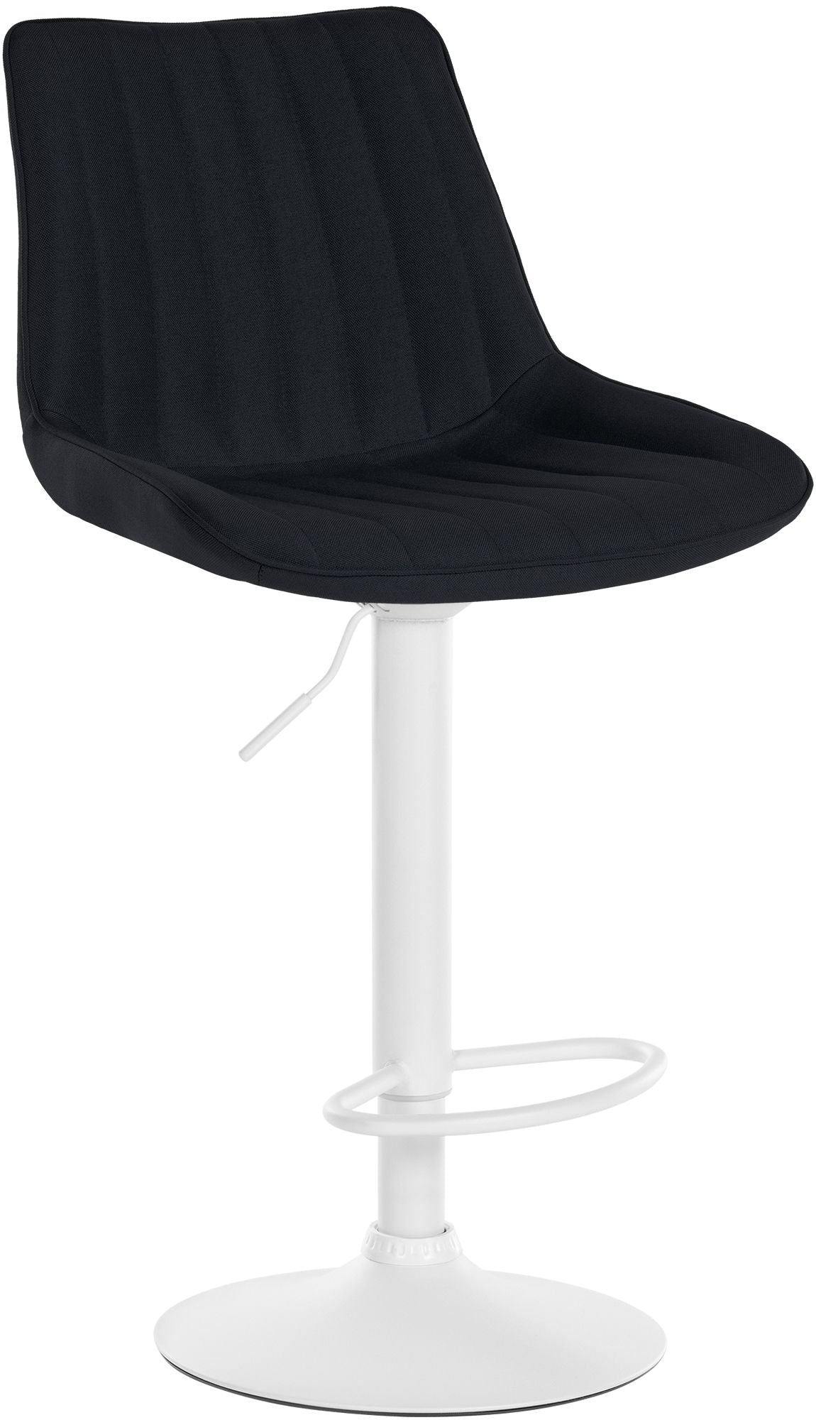 Moderne Barkruk - Stoffen Kruk - Fantastisch Zitcomfort Kleur zwart Onderstel Kleur wit