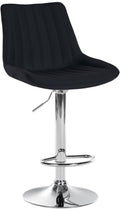 Moderne Barkruk - Stoffen Kruk - Fantastisch Zitcomfort Kleur zwart Onderstel Kleur chroom