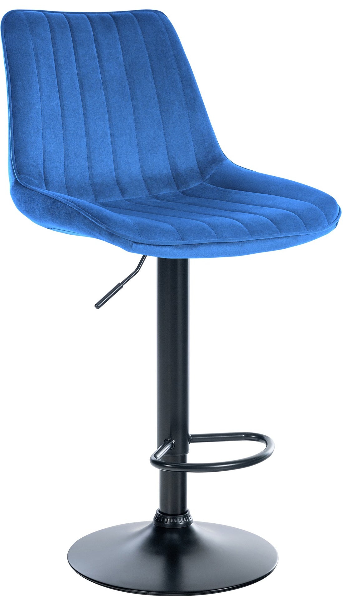 Fluwelen Barkruk - Velours Kruk - Optimaal Comfort & Verstelbare Hoogte, 360° Draaibaar Kleur blauw