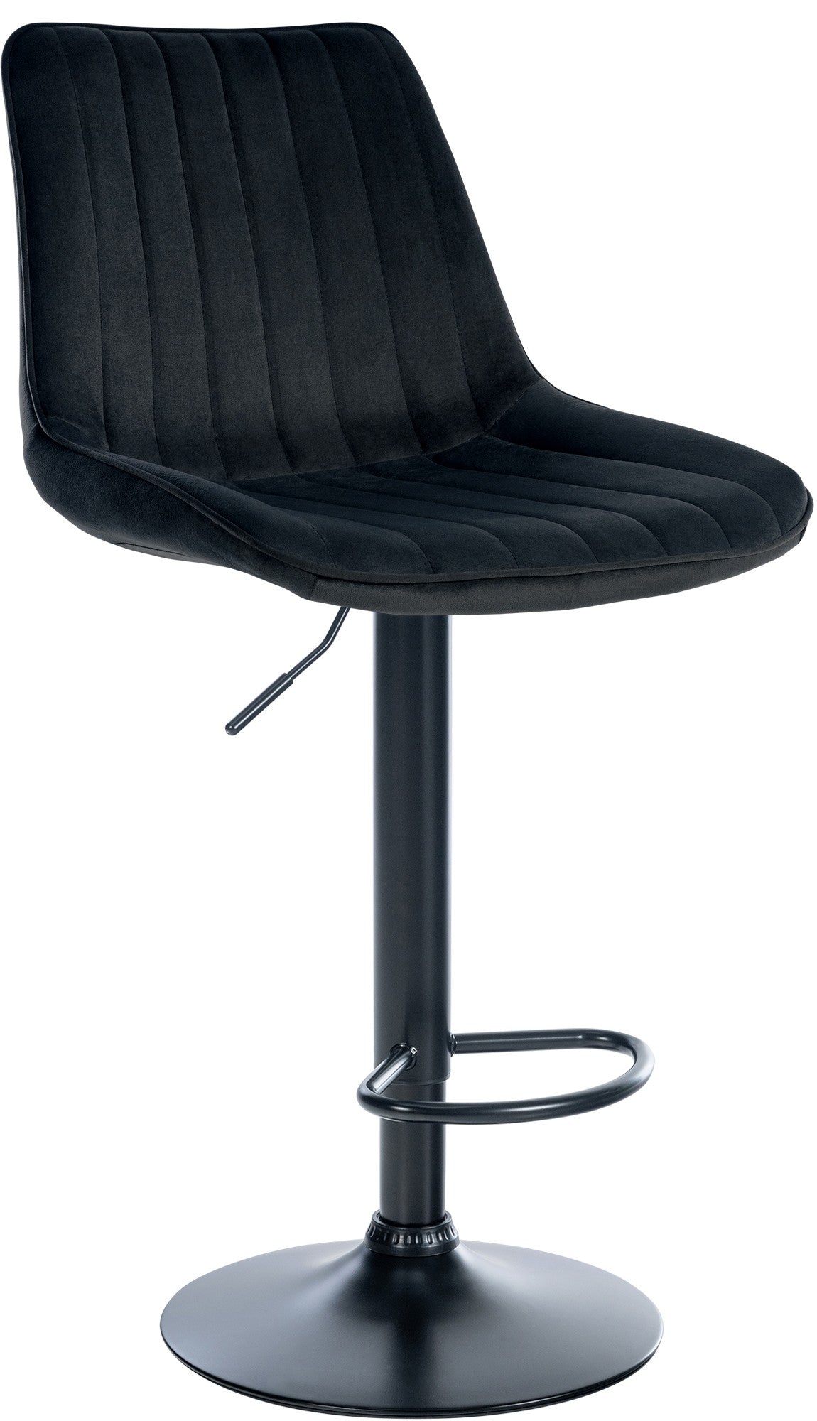 Moderne Barstoel Samt - Fluweel, Ergonomisch Comfort, 360° Draaibaar Kleur zwart Onderstel Kleur zwart