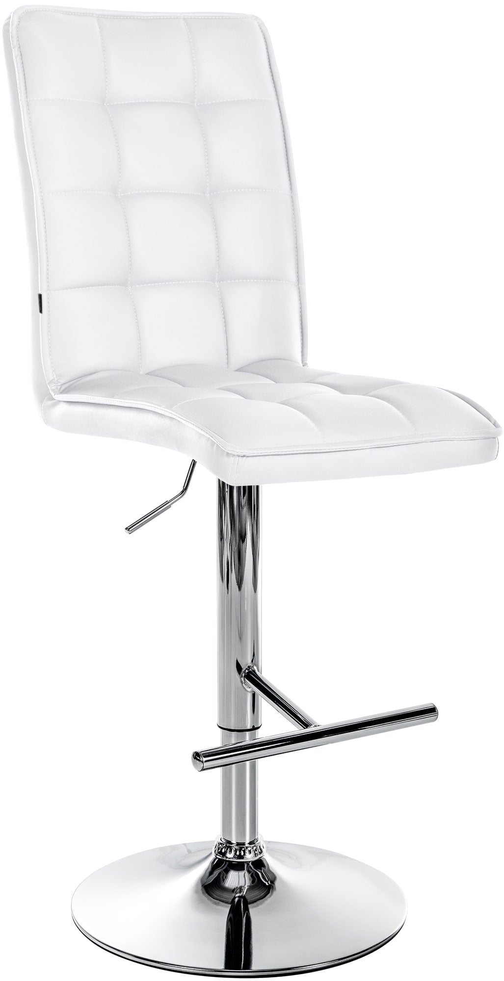 Barkruk Kunstleer - Barkstoel - Ergonomisch & Verstelbaar Design - Modern Interieur Kleur wit