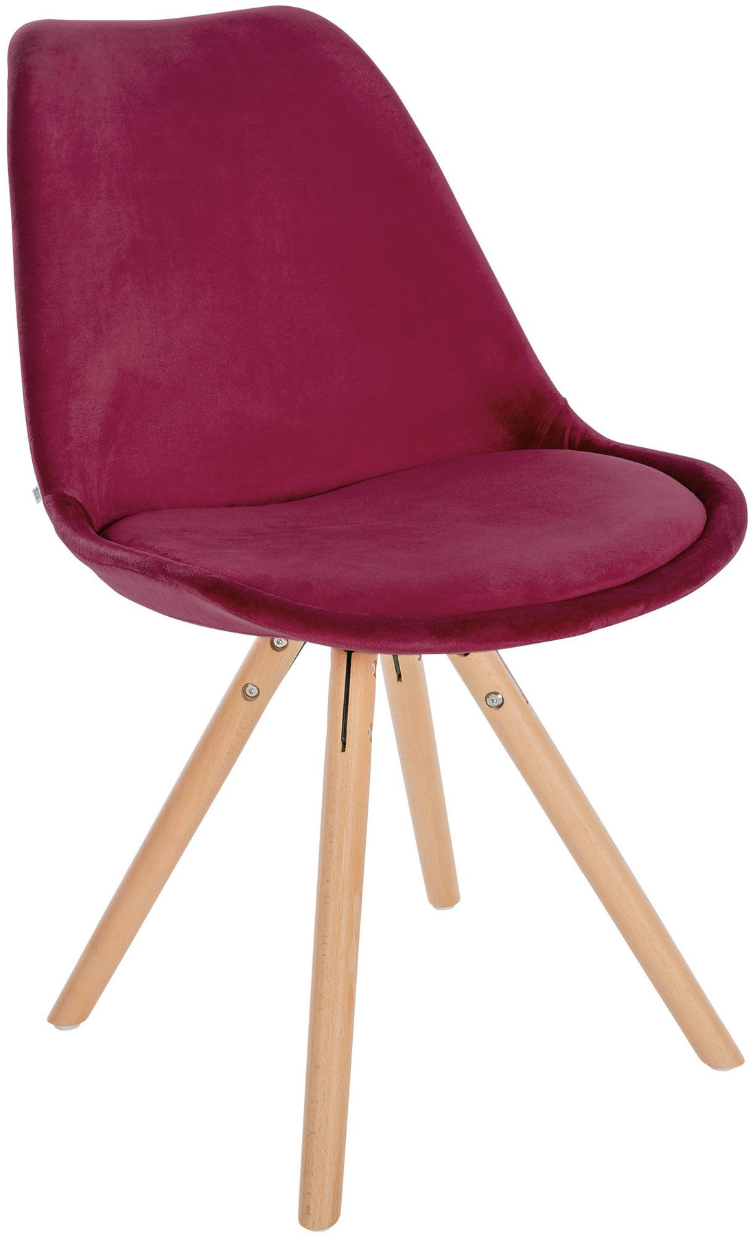 Eetkamerstoel Fluweel - Velvet Stoel, Langdurig Comfort - Hoogwaardig Design Kleur bordeauxrood