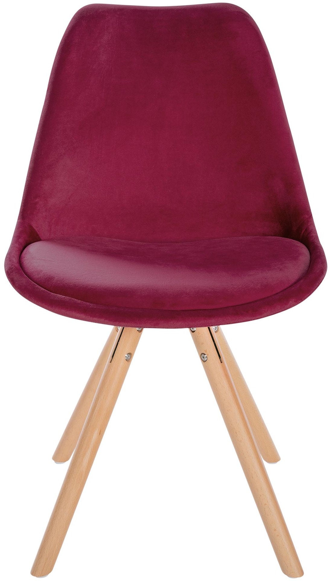 Eetkamerstoel Fluweel - Velvet Stoel, Langdurig Comfort - Hoogwaardig Design Kleur bordeauxrood