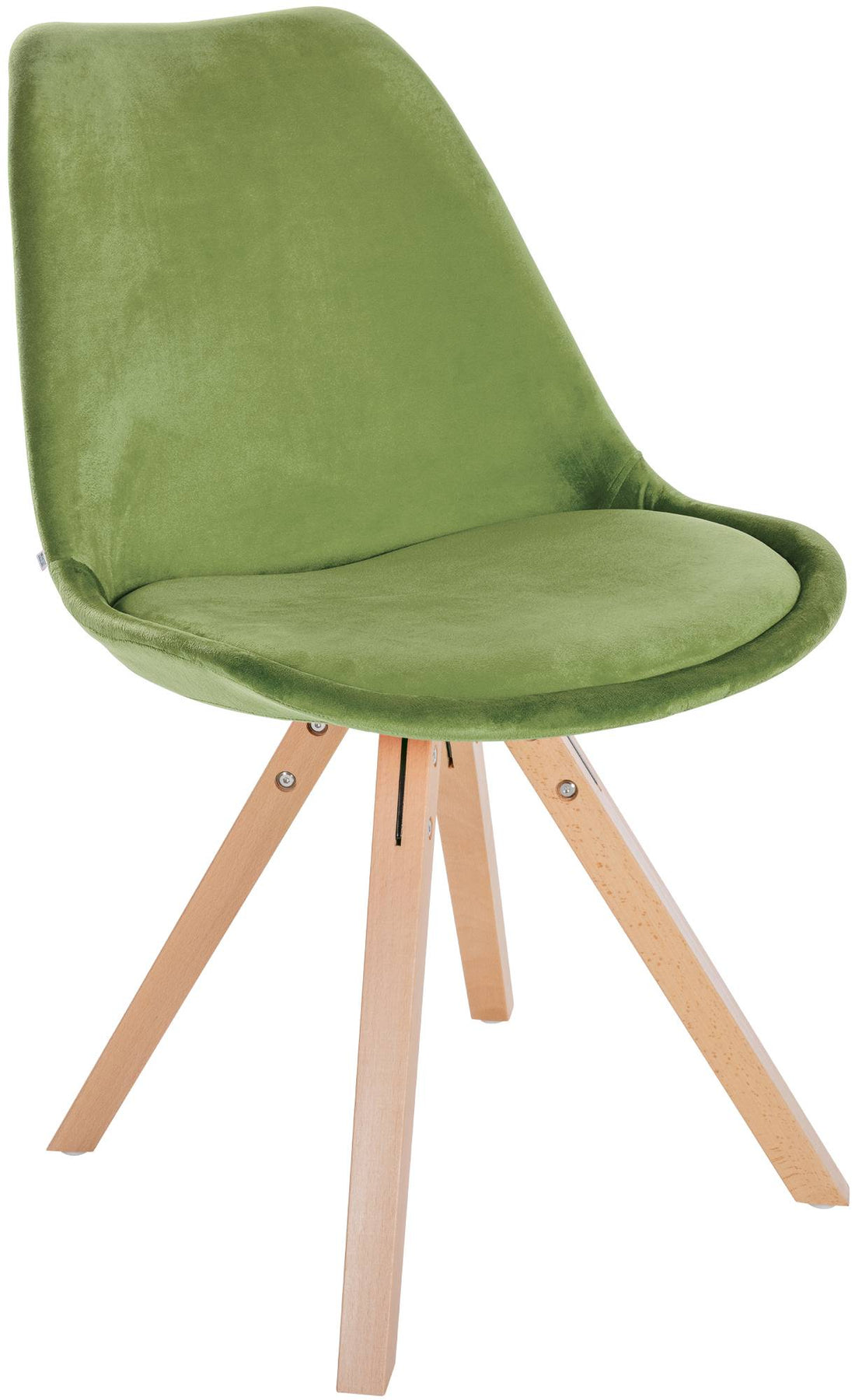 Fluwelen Eetkamerstoel - Velvet Stoel - Langdurig Comfort met Rugleuning Kleur lichtgroen