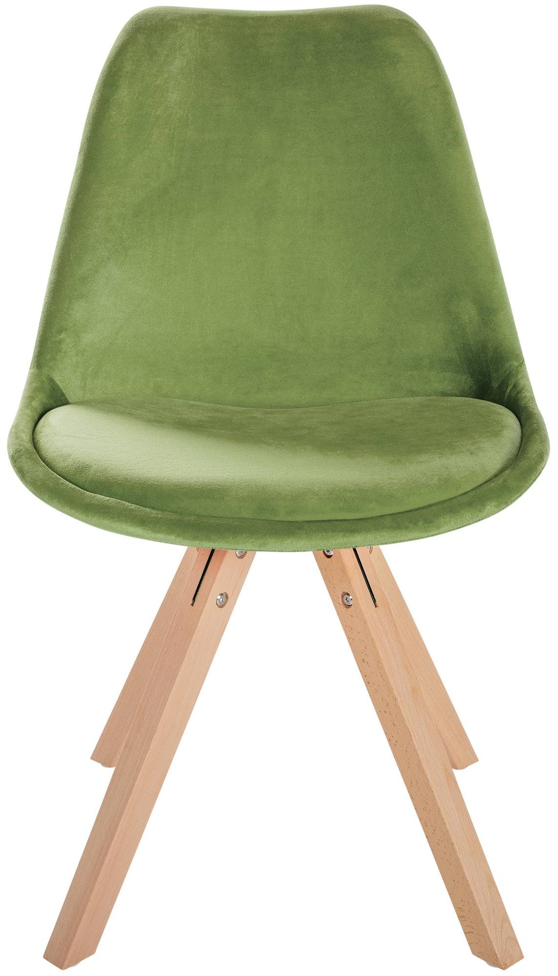Fluwelen Eetkamerstoel - Velvet Stoel - Langdurig Comfort met Rugleuning Kleur lichtgroen