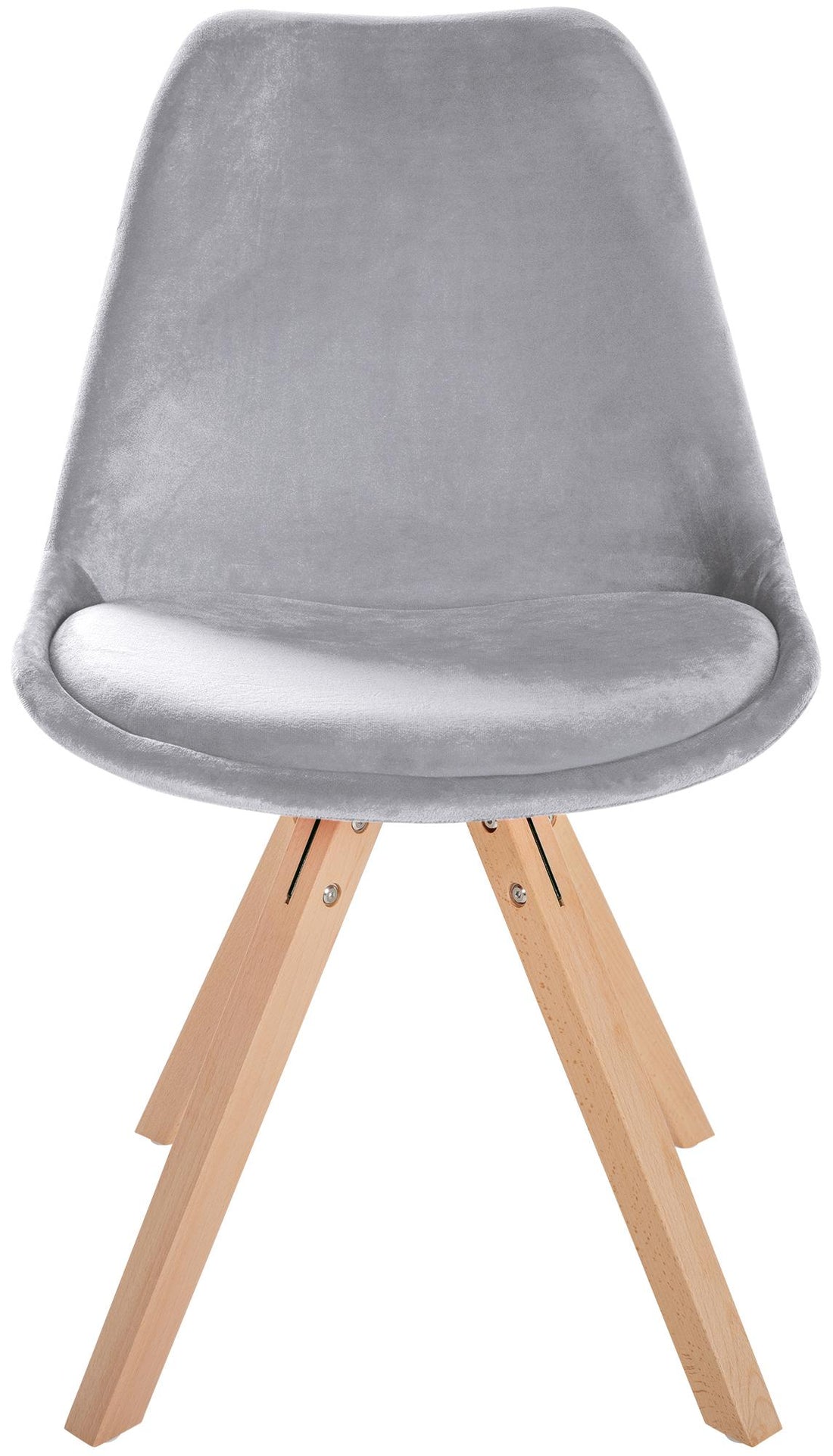 Eetkamerstoel Fluweel - Velvet Stoel - Langdurig Comfort Kleur lichtgrijs