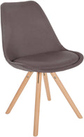 Comfortabele Eetkamerstoel - Bezoekerstoel - Uitstekend Zitcomfort Kleur taupe