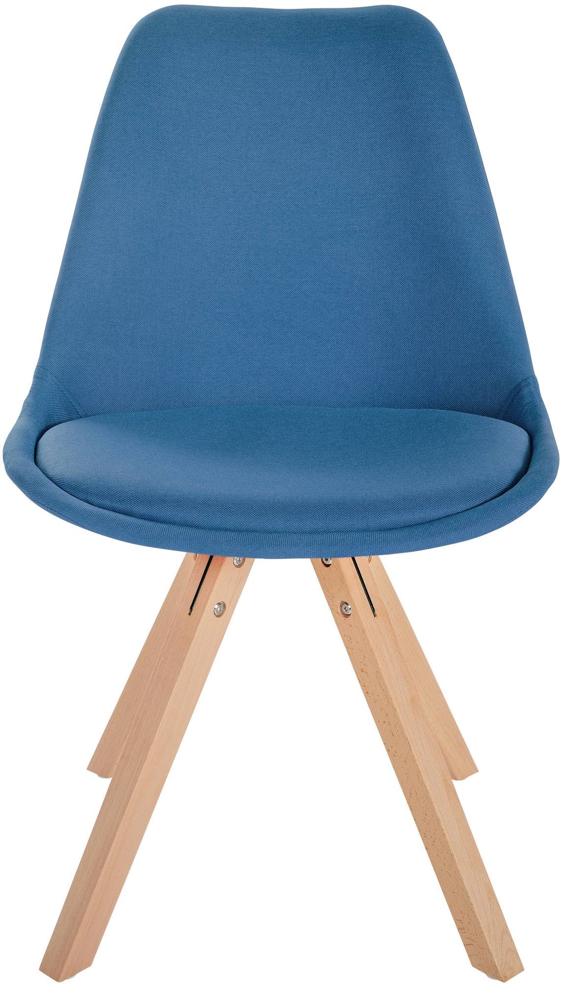 Eetkamerstoel - Dining Chair - Langdurig Comfort - Stoffen Bekleding & Houten Frame Kleur blauw
