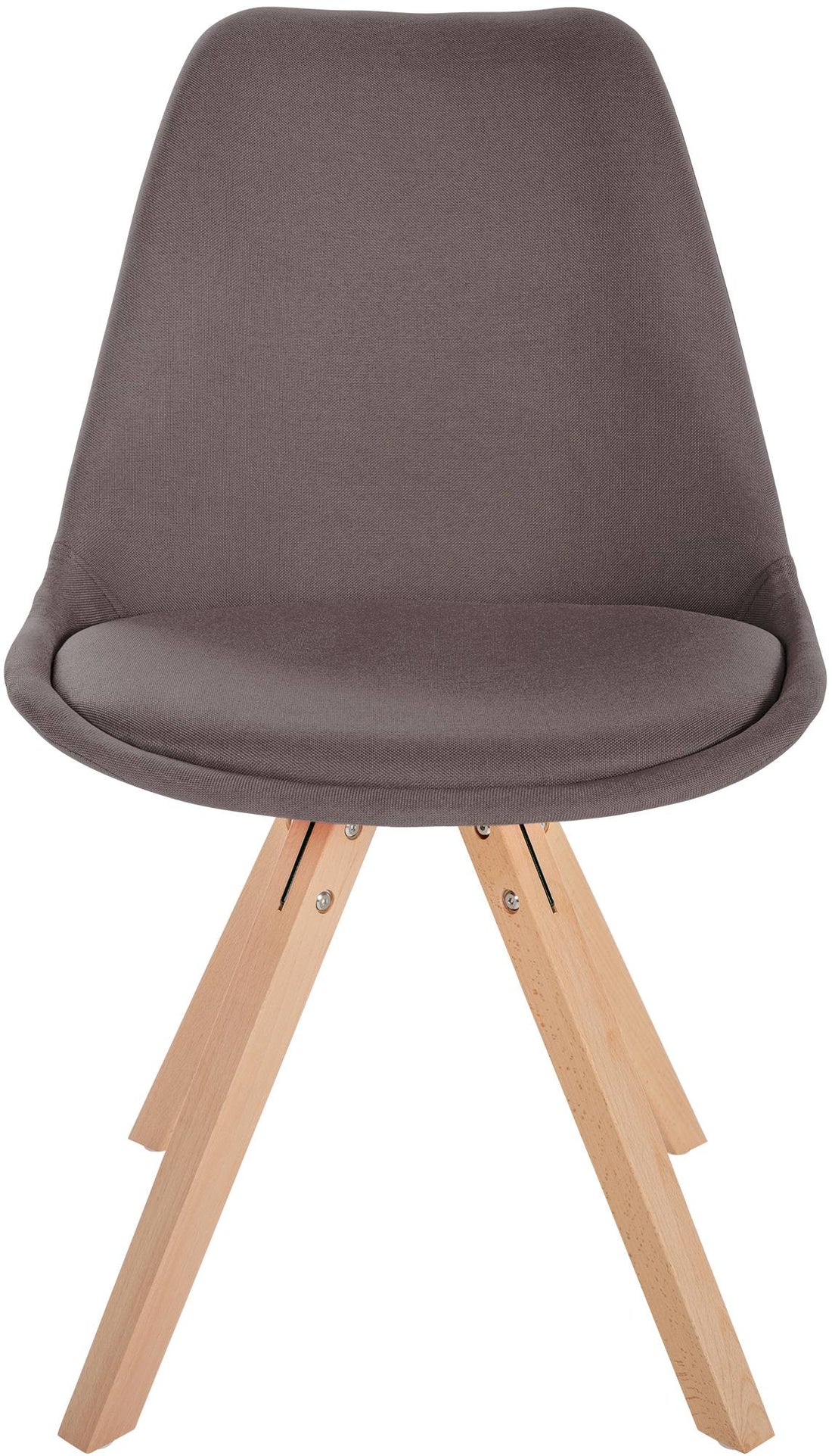 Eetkamerstoel Stoffen Bekleding - Stoel - Langdurig Comfort, Houten Frame Kleur taupe