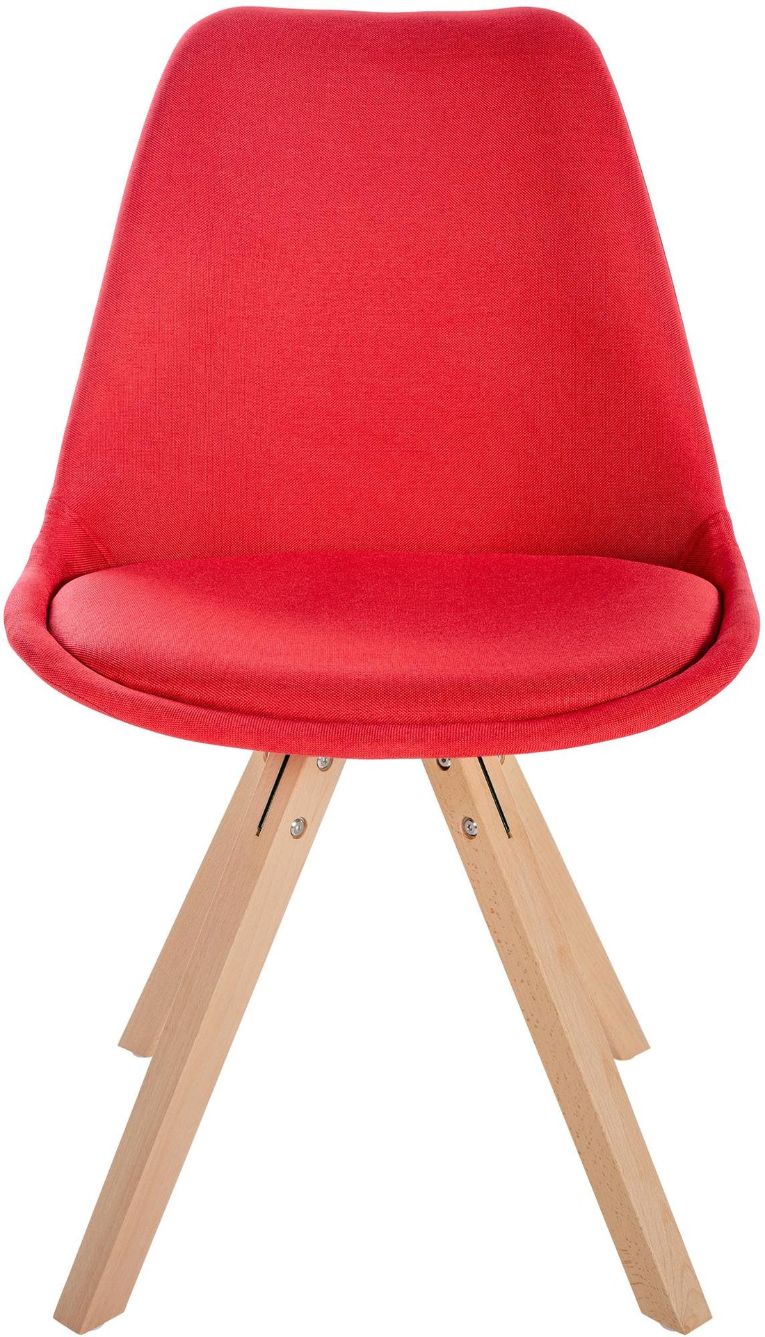 Eetkamerstoel Stoffen Bekleding - Stoel - Uitstekend Zitcomfort Kleur rood