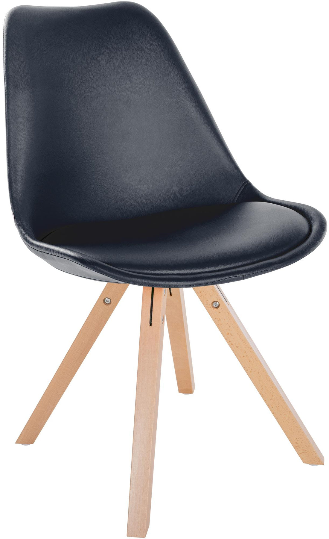 Eetkamerstoel Kunstleer - Dining Chair - Langdurig Zitcomfort, Elegant Design Kleur zwart