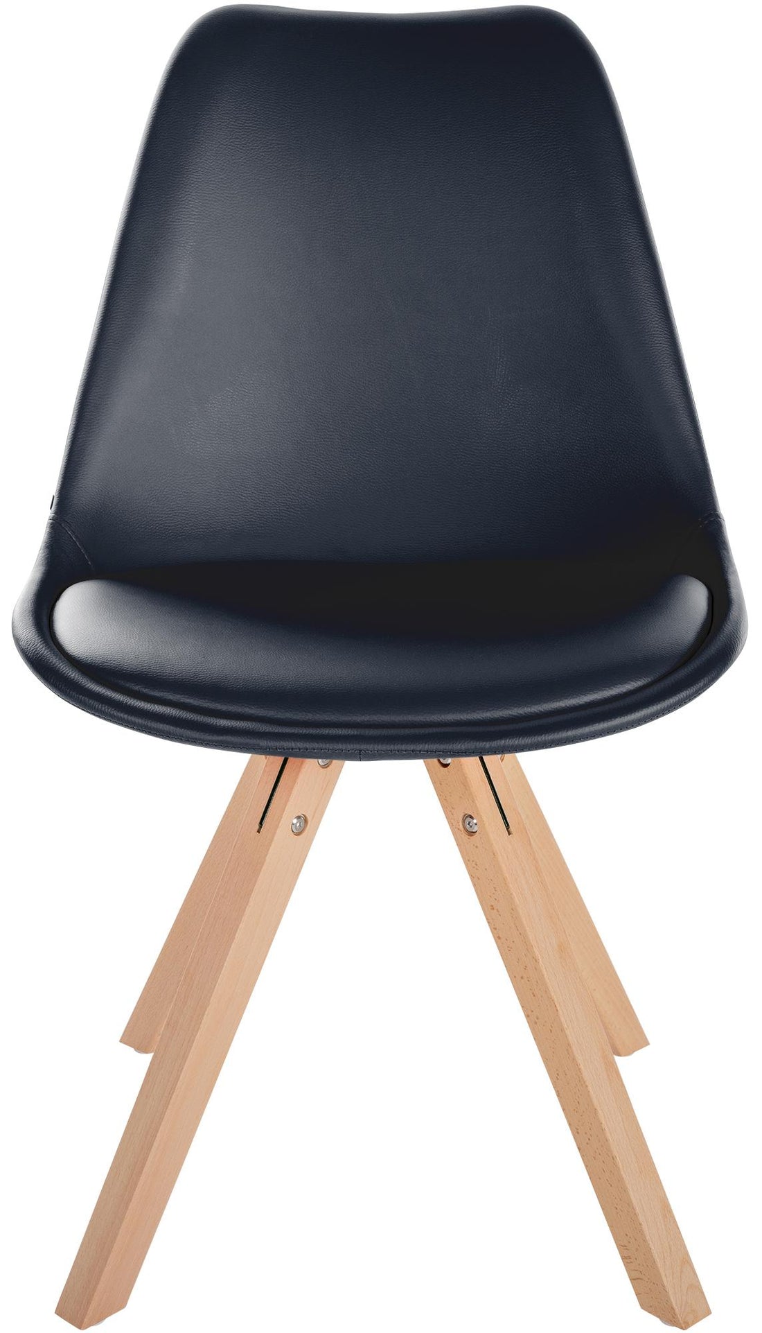 Eetkamerstoel Kunstleer - Dining Chair - Langdurig Zitcomfort, Elegant Design Kleur zwart