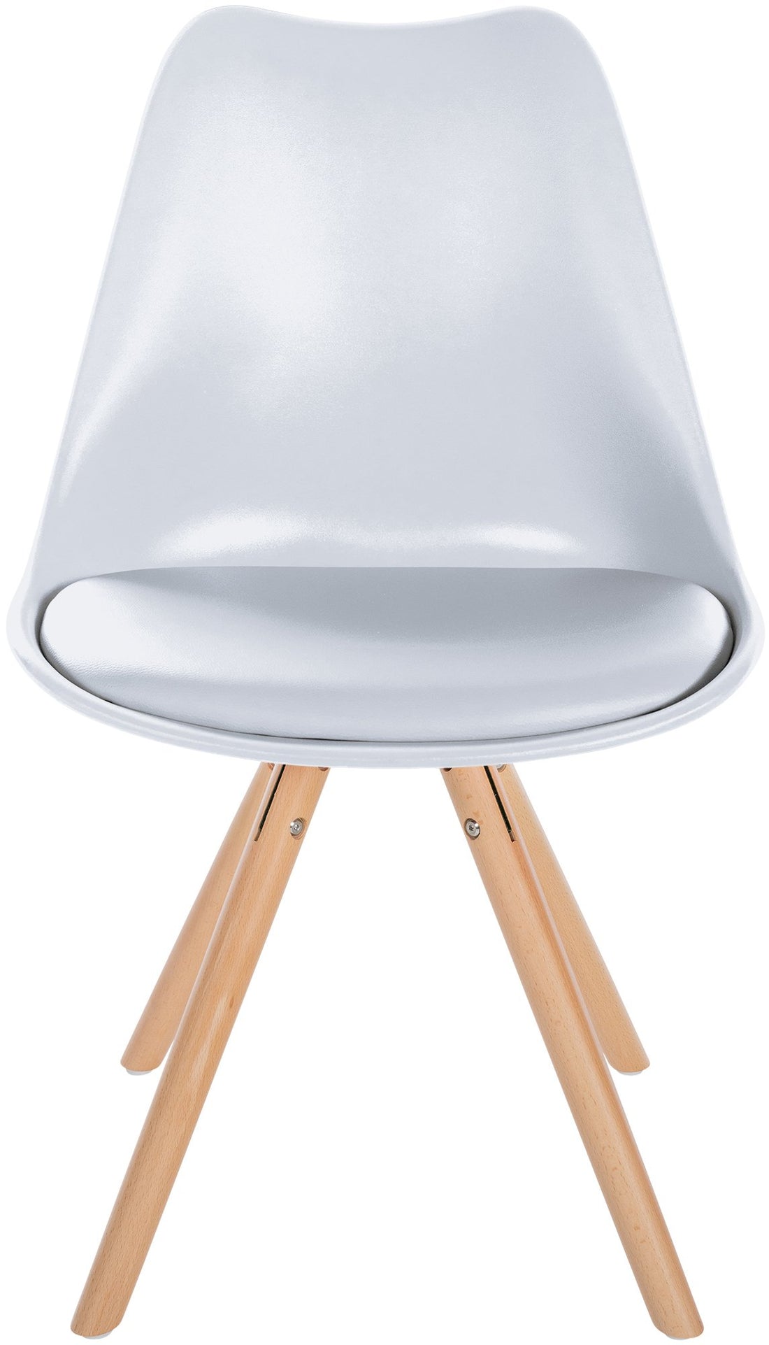Kunststof Eetkamerstoel - Dining Chair - Optimale Comfort - Eigentijdse Houten Frame Kleur wit