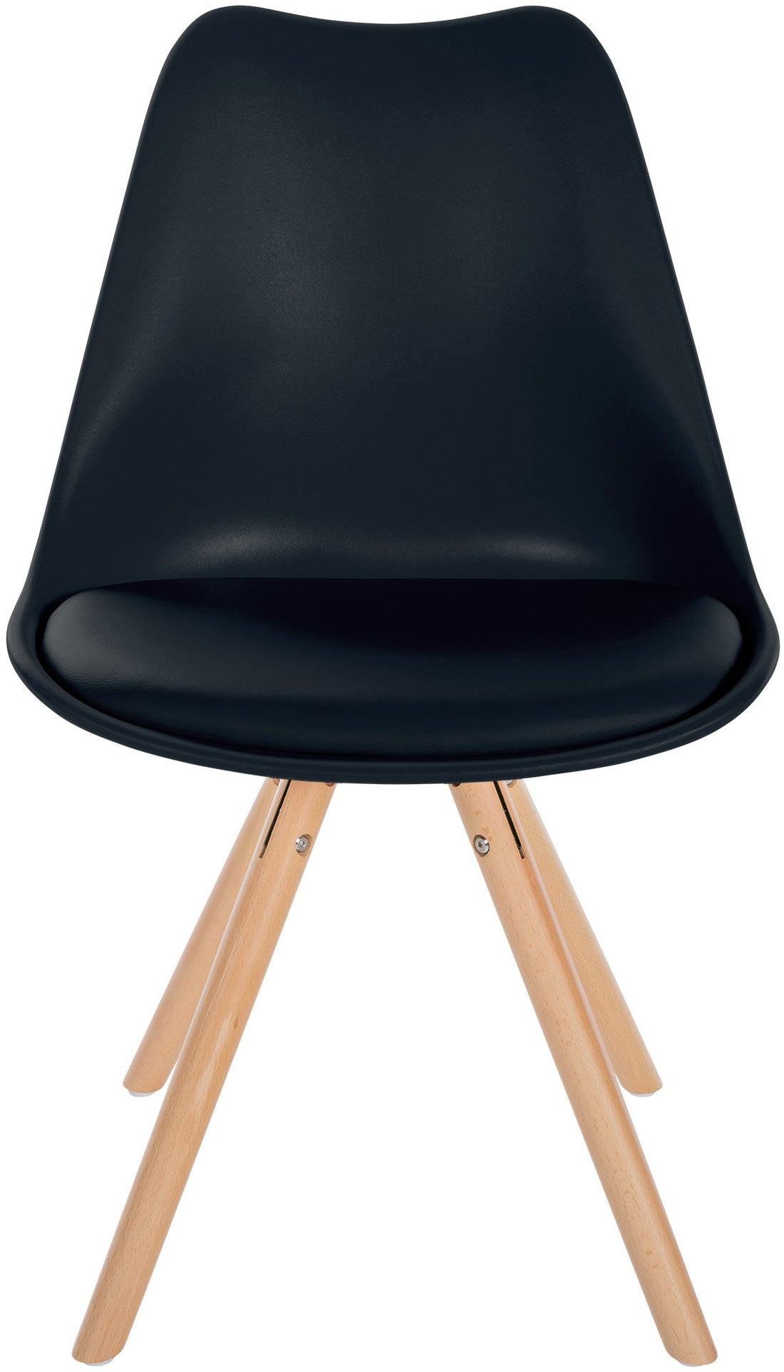Eetkamerstoel Kunststof - Dining Chair - Comfort & Houtframe Kleur zwart