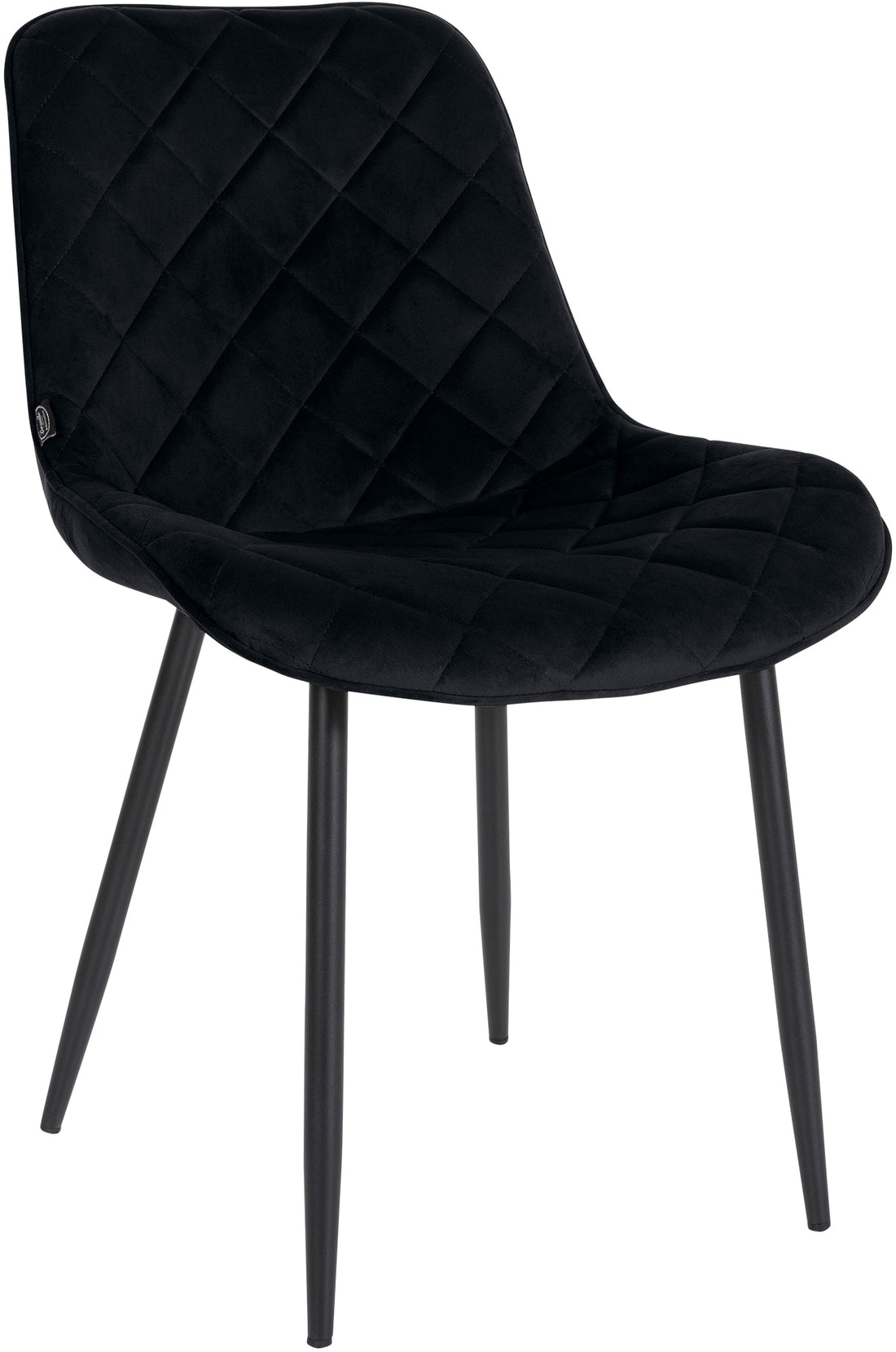 Fluwelen Beklede Eetkamerstoel - Samt Stoel - Duurzaam en Onderhoudsvriendelijk Kleur zwart
