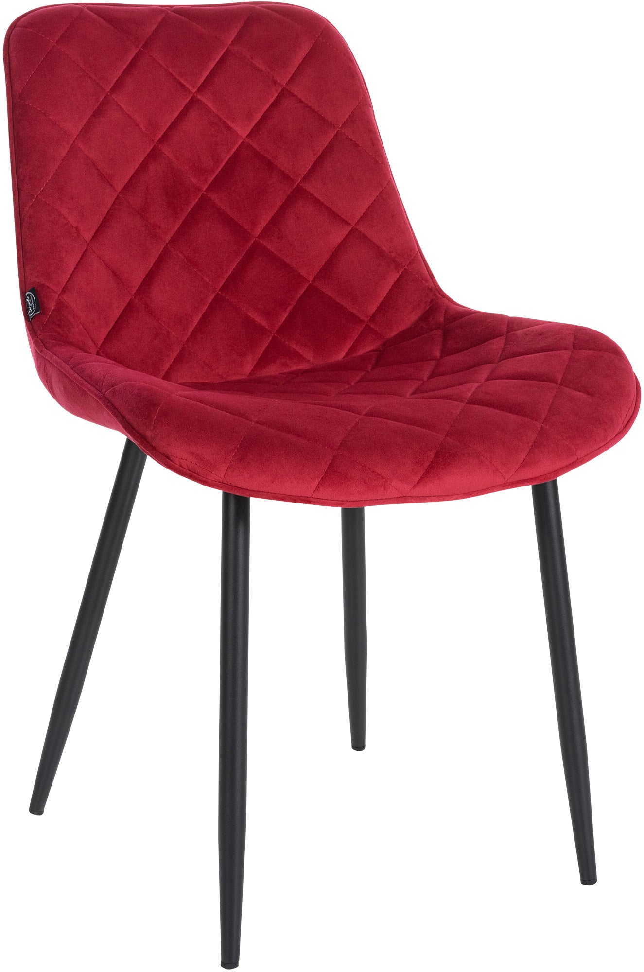 Fluwelen Beklede Eetkamerstoel - Samt Stoel - Duurzaam en Onderhoudsvriendelijk Kleur rood