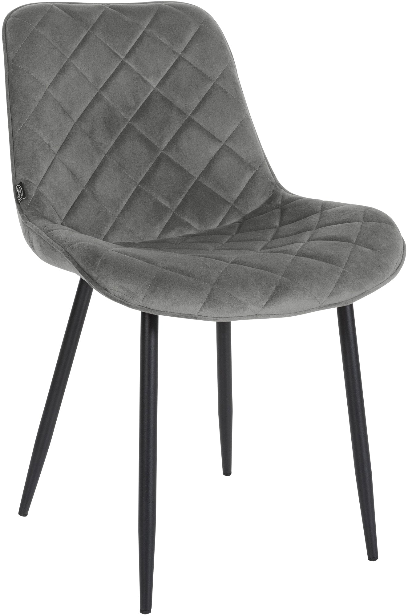Fluwelen Beklede Eetkamerstoel - Samt Stoel - Duurzaam en Onderhoudsvriendelijk Kleur grijs