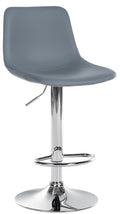 Moderne Kunstleren Barstoel - Stijlvolle Kruk - Comfortabele Rugleuning & 360° Draaibaar Kleur grijs Onderstel Kleur chroom