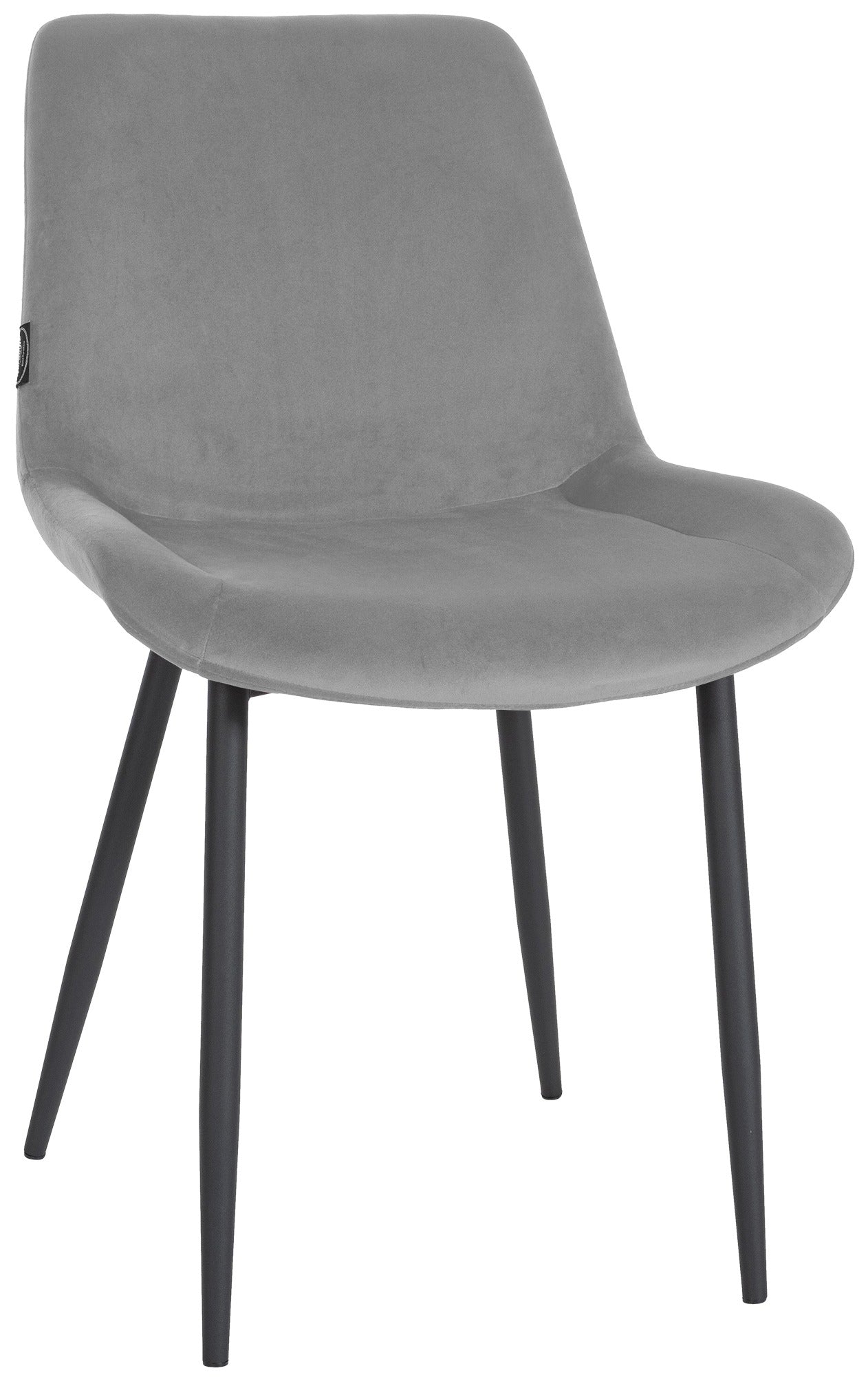 Eetkamerstoel, Fluwelen Stoel, Uitstekende Zitcomfort - Grijs Kleur grijs
