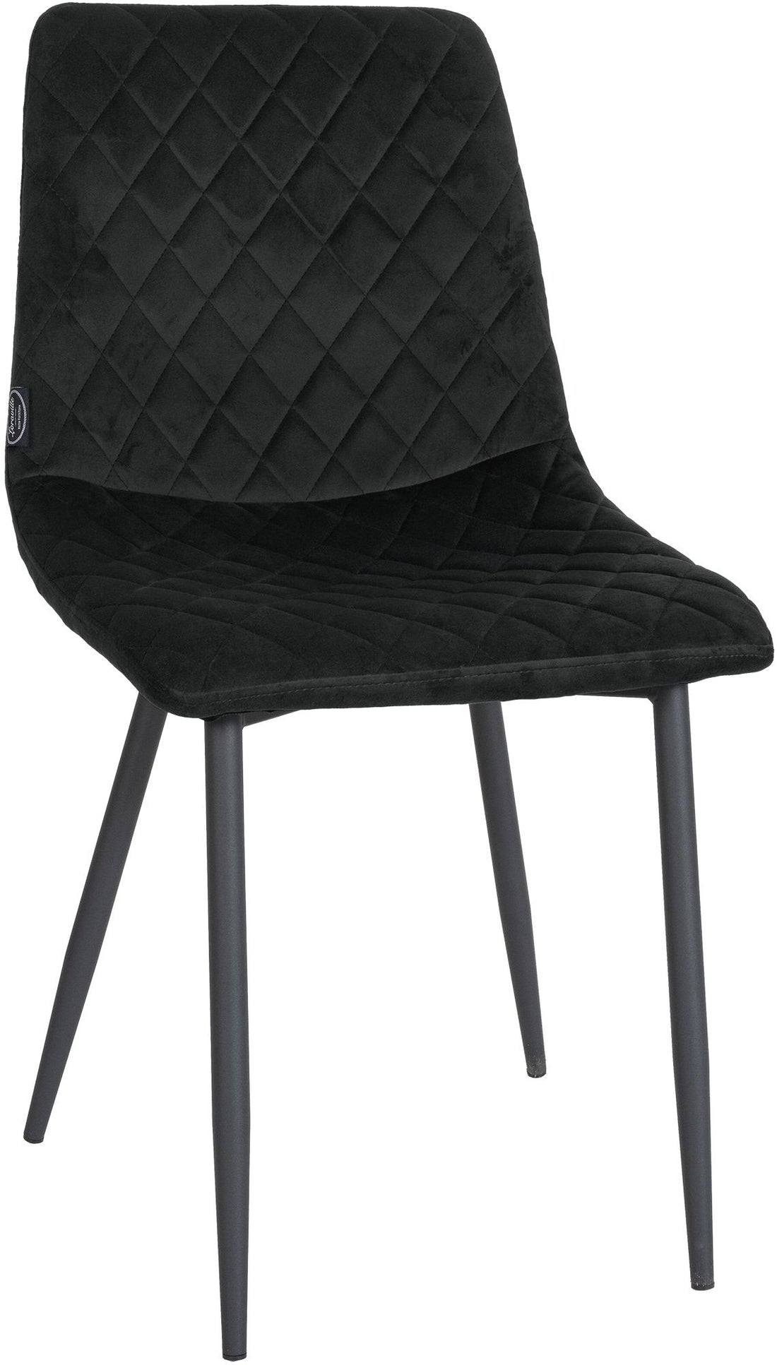 Eetkamerstoel Fluweel - Luxe Velvet Zitcomfort, Stijlvolle Mat Zwarte Poten Kleur zwart