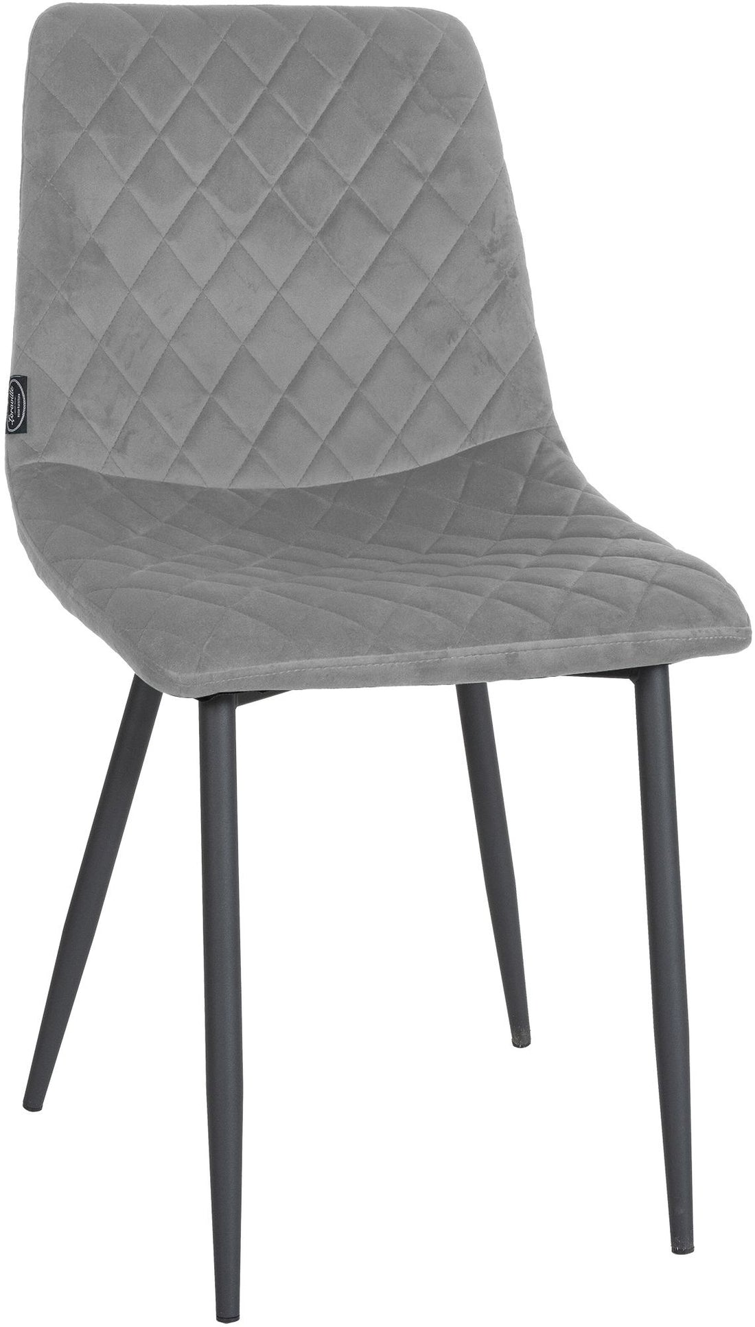 Eetkamerstoel Fluweel - Fauteuil - Maximaal Comfort, Stijlvolle Metalen Poten Kleur grijs