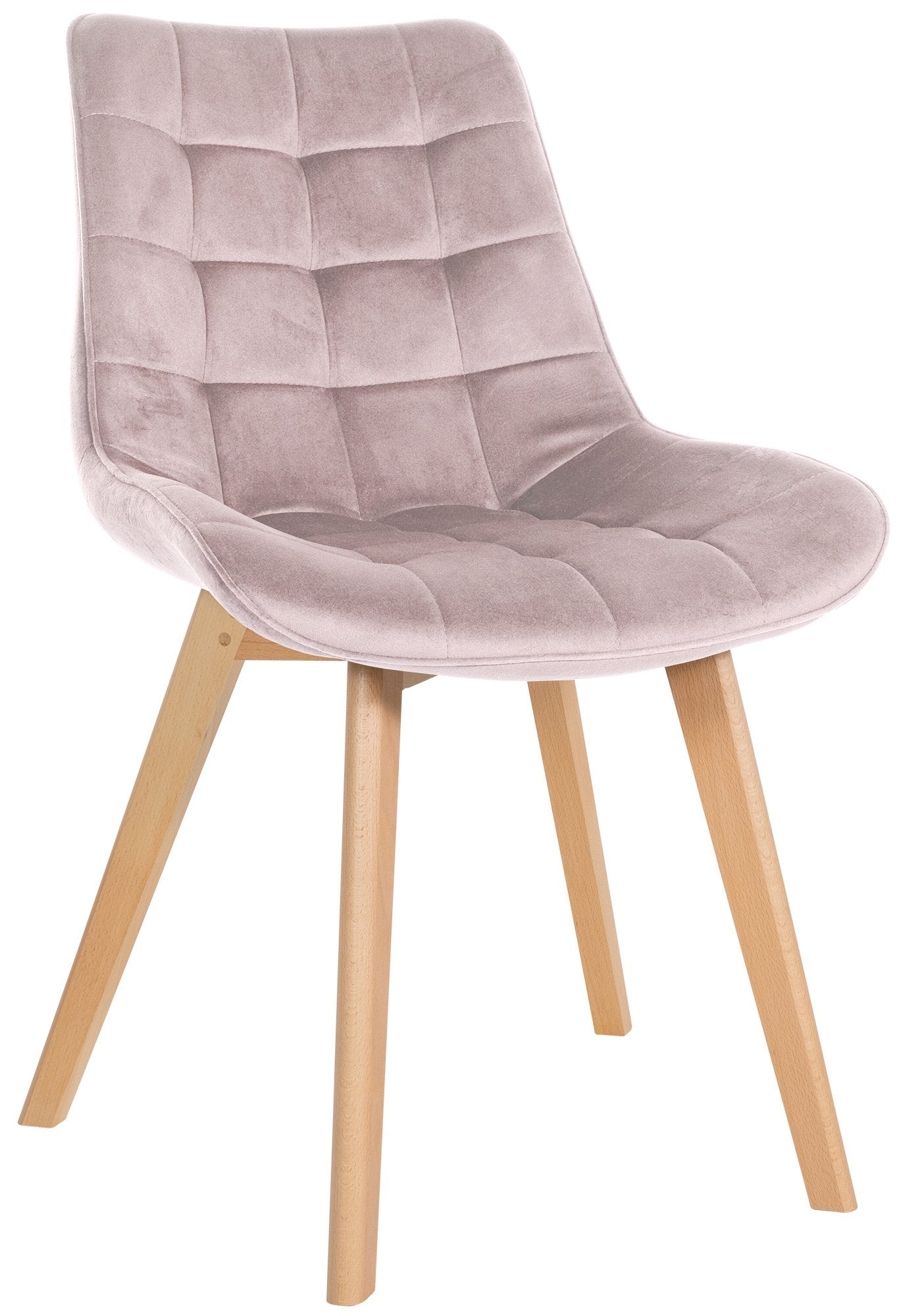 Fluwelen Eetkamerstoel - Comfortabele Stoel - Scandinavische Stijl Kleur roze