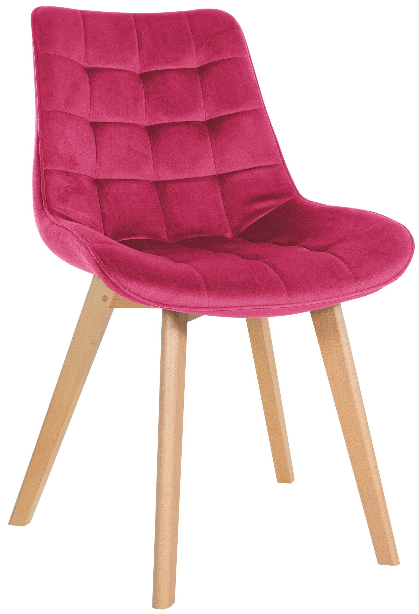 Fluwelen Eetkamerstoel - Comfortabele Stoel - Scandinavische Stijl Kleur rood