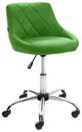 Werkkruk - Comfortabele Zitting - In Hoogte Verstelbaar, Draaibaar en Ergonomisch Design Kleur groen Materiaal kunstleer