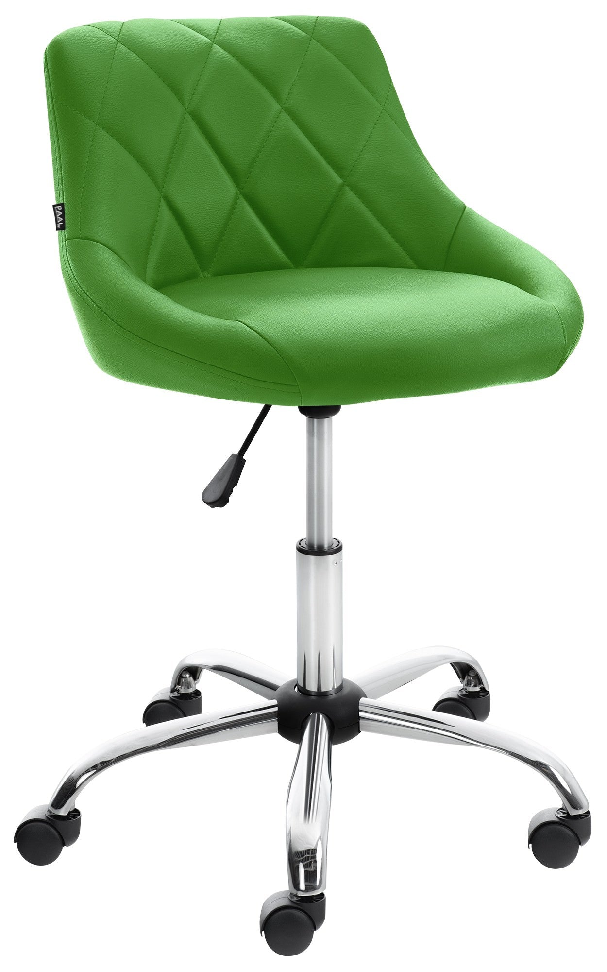 Werkkruk - Comfortabele Zitting - In Hoogte Verstelbaar, Draaibaar en Ergonomisch Design Kleur groen Materiaal kunstleer