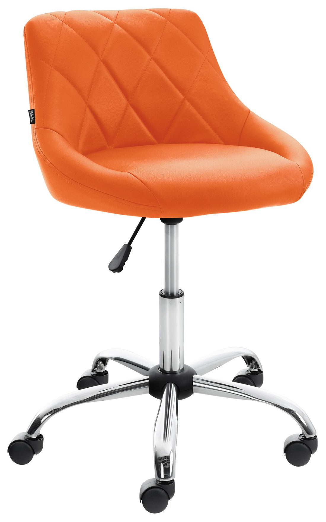 Comfortabele Werkkruk - Bureaustoel - In Hoogte Verstelbaar, Rugleuning & 360° Draaibaar, Kunstleer Kleur oranje