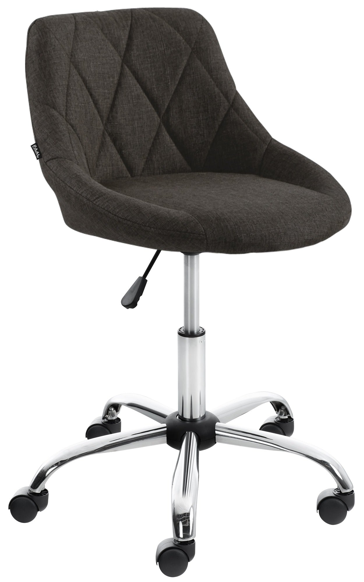 Werkkruk - Comfortabele Zitting - In Hoogte Verstelbaar, Draaibaar en Ergonomisch Design Kleur donkergrijs Materiaal Stof