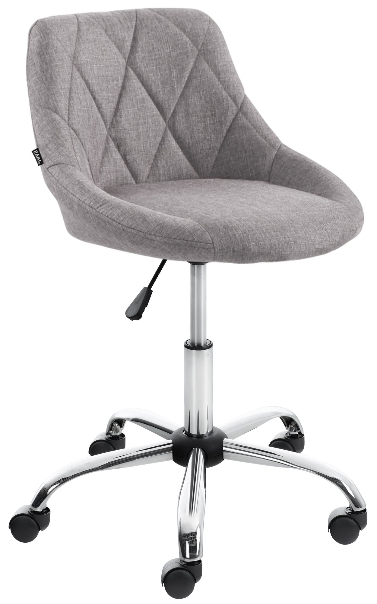 Werkkruk - Comfortabele Zitting - In Hoogte Verstelbaar, Draaibaar en Ergonomisch Design Kleur grijs Materiaal Stof