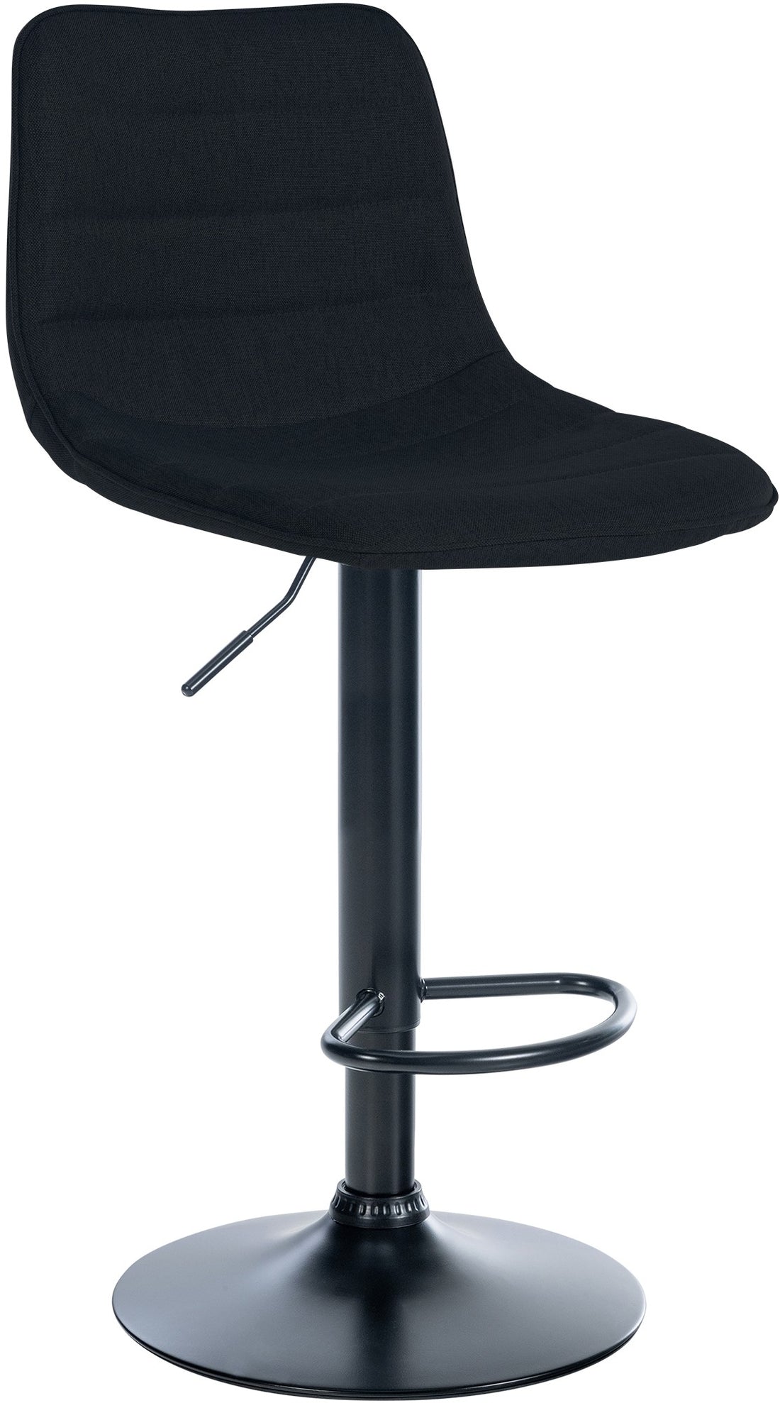 Barkruk met Stoffen Bekleding - Barstoel - Ergonomisch Comfort & Tijdloos Design Kleur zwart